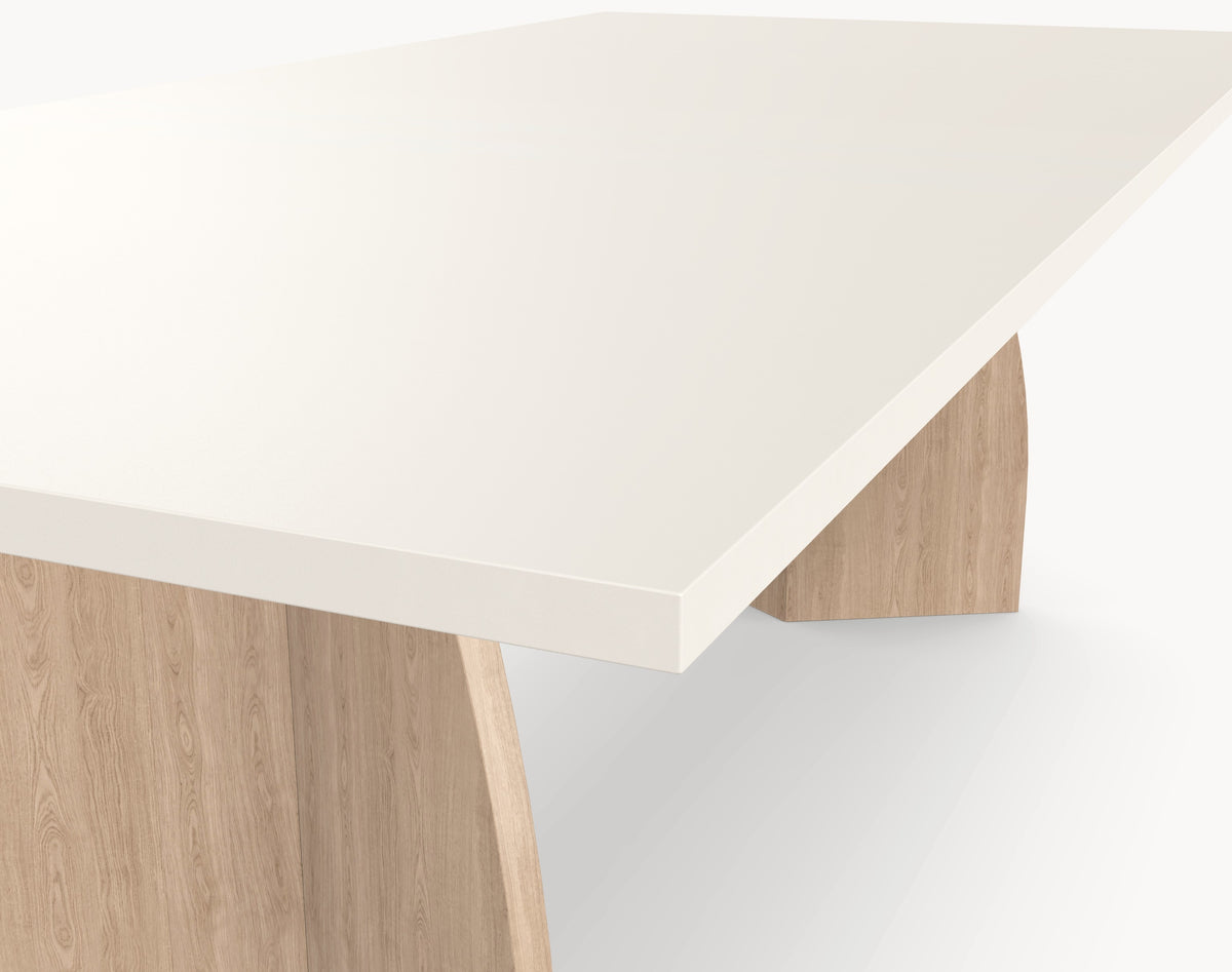HPL eettafel Seashell - Recht - V eiken - Japandi sfeerbeeld 4 - Industrial Home
