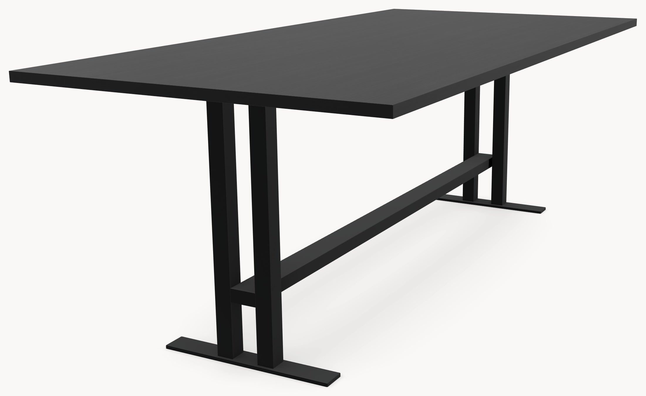 HPL eettafel Black Oak - Recht - K 5x5 metaal - Industrial Home