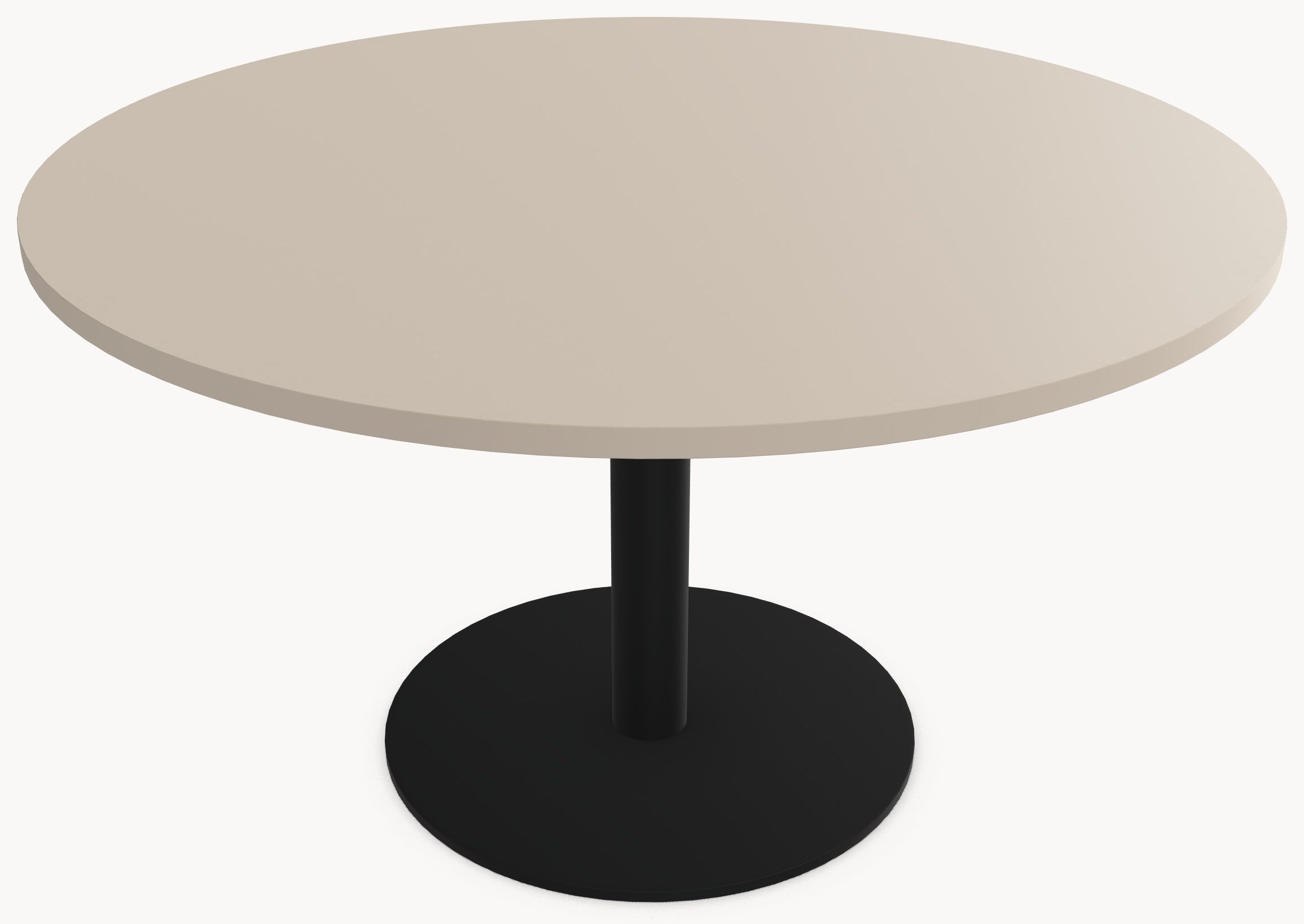 HPL eettafel Oatmeal Beige - Rond - Sol D10 metaal - Industrial Home