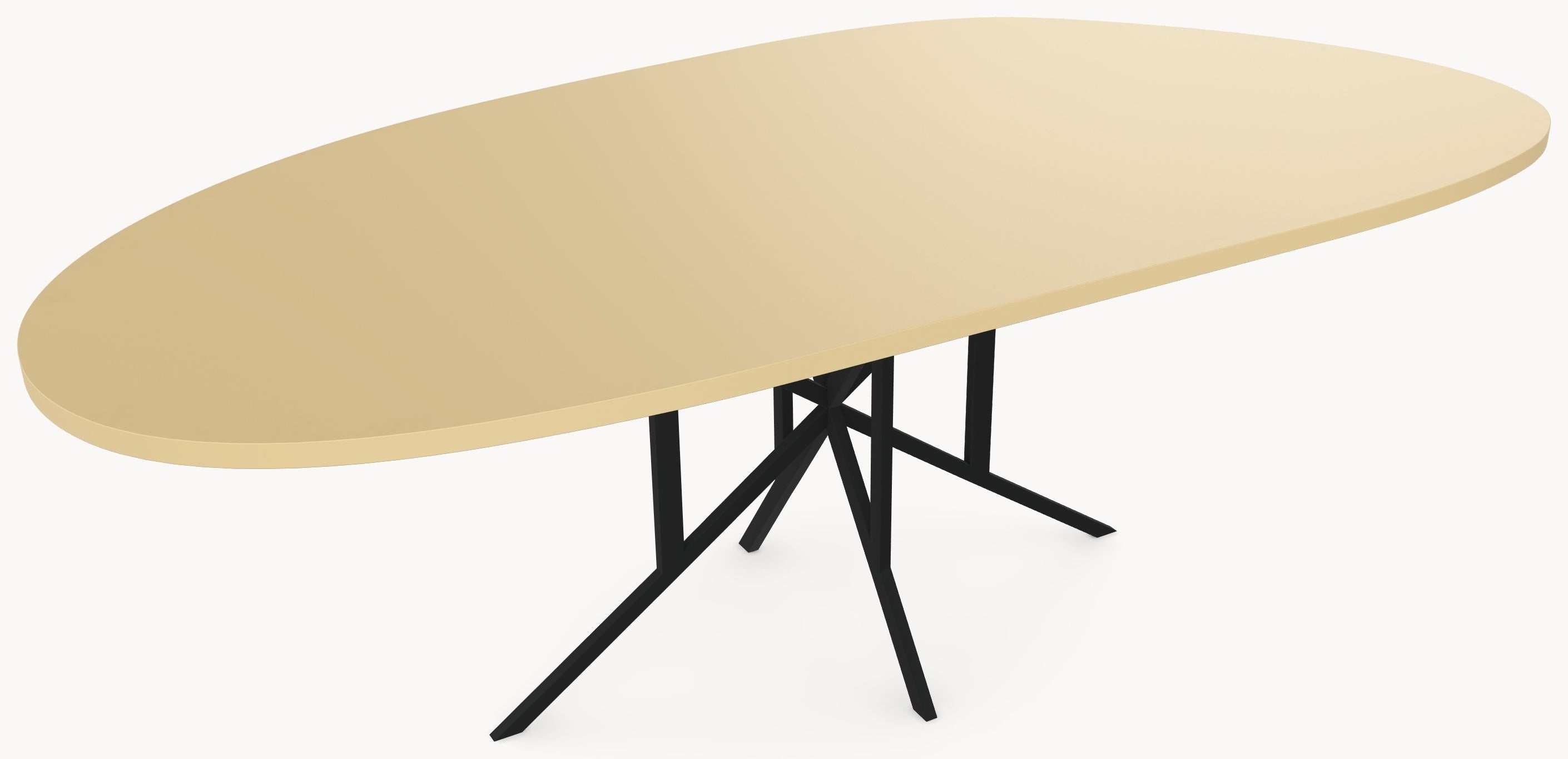 HPL eettafel Summer Wheat - Organisch-A - Matrix Thin metaal - Industrial Home