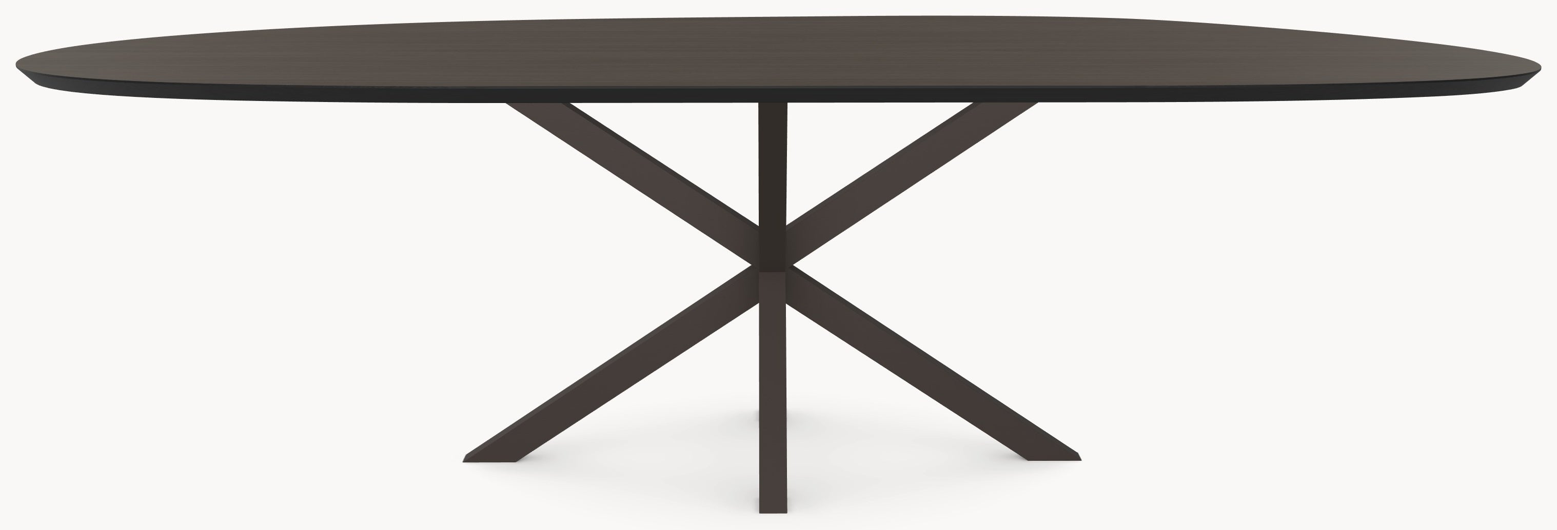 HPL eettafel Oak Brown - Organisch-A - Matrix Black Brown Metaal