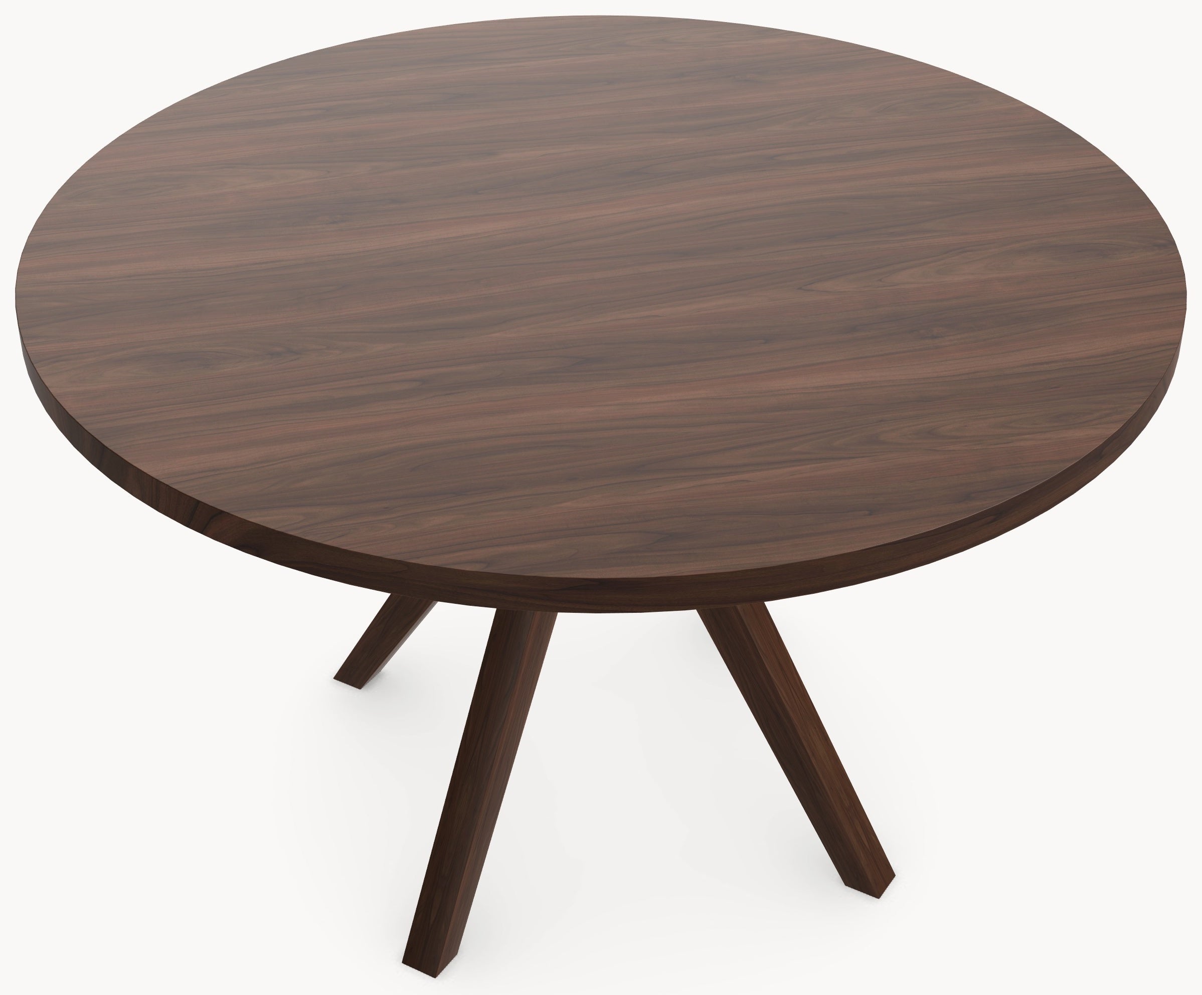 Walnoot houten eettafel - Rond - Amea walnoot onderstel