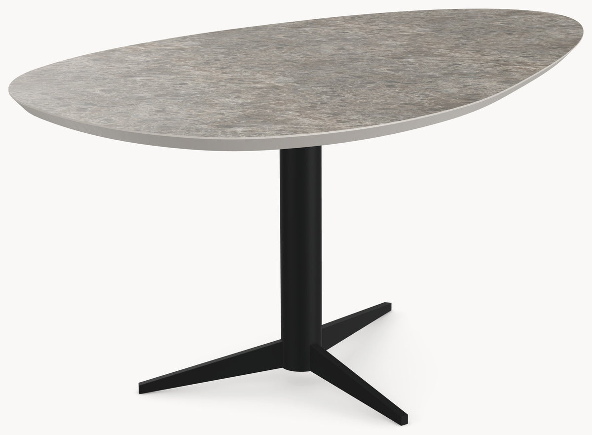 Melamine eettafel Siena Grey Marble - Kiezel B - Trios onderstel metaal - detail foto 6 | Industrial Home