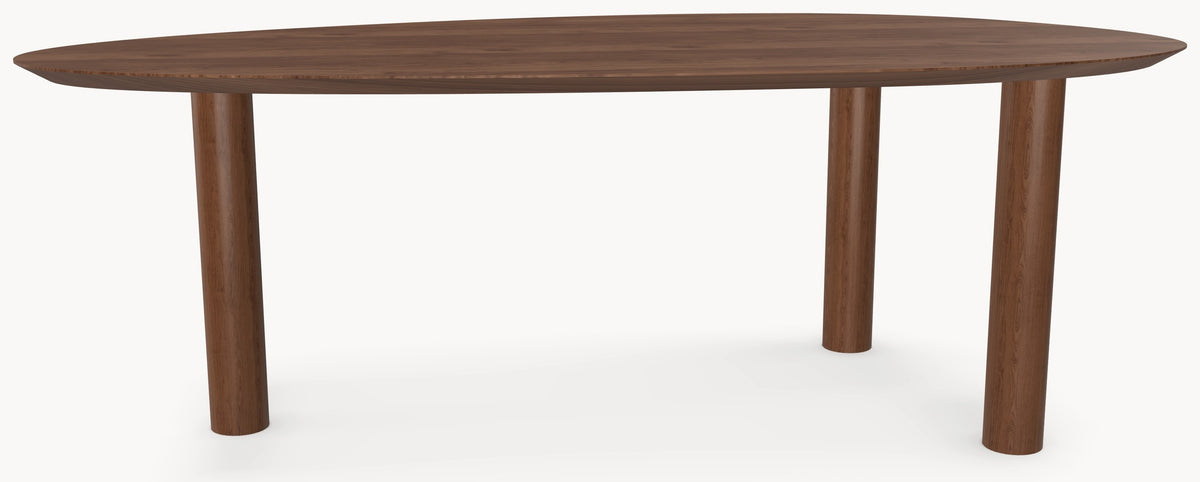 Walnoot eettafel - Kiezel A - Pole walnoot — zijaanzicht