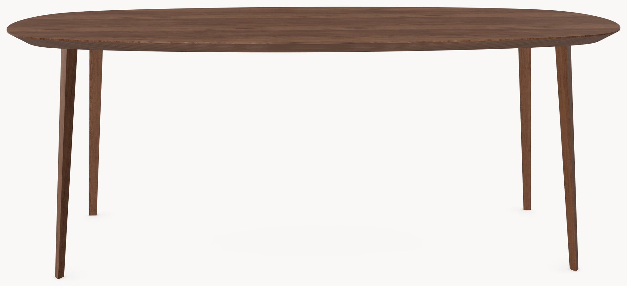 Walnoot eettafel - Deens Recht - Triangle walnoot onderstel — productfoto 8