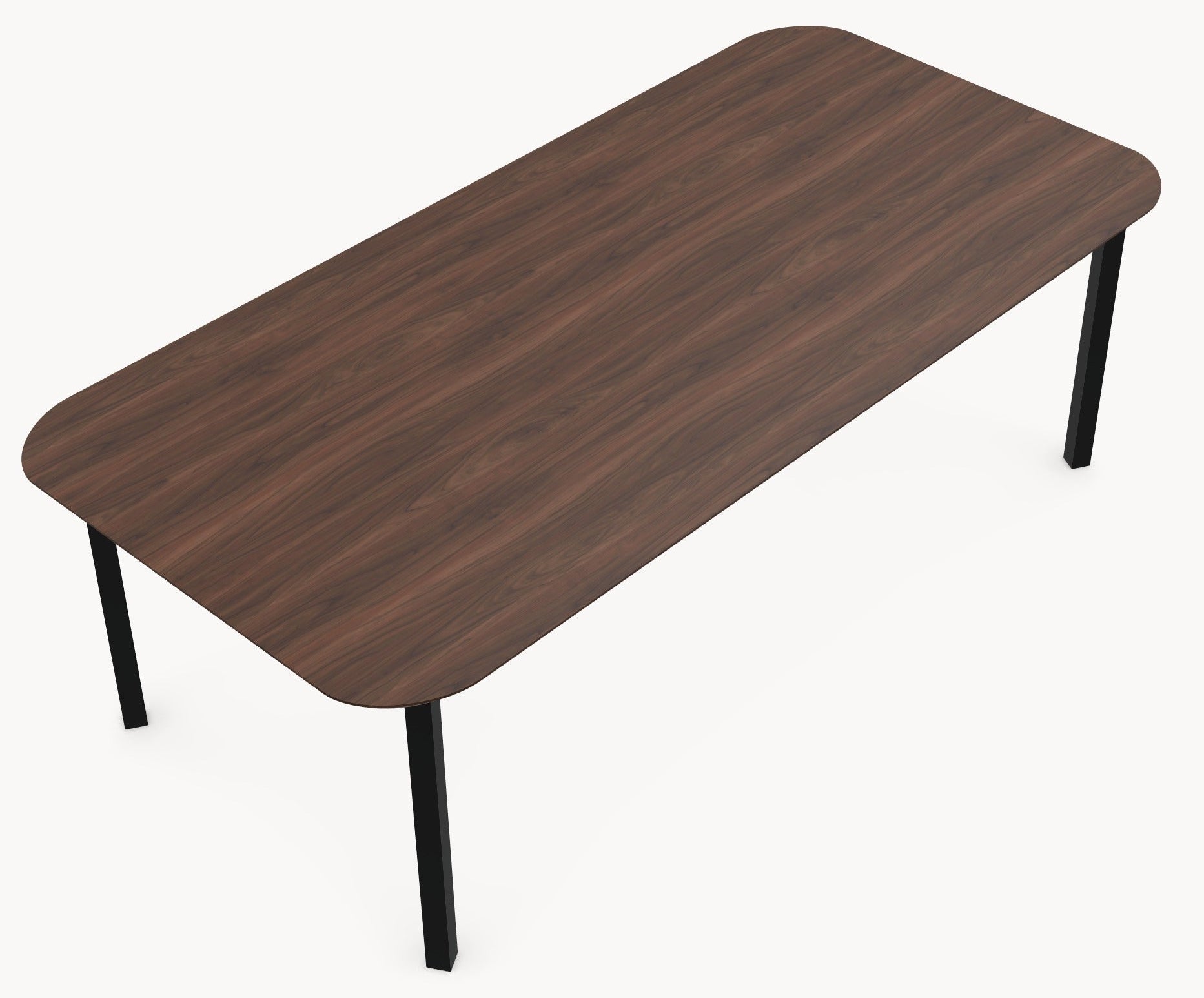 Walnoot massieve eettafel - Recht Rond - Hook sfeerbeeld 3 - Industrial Home