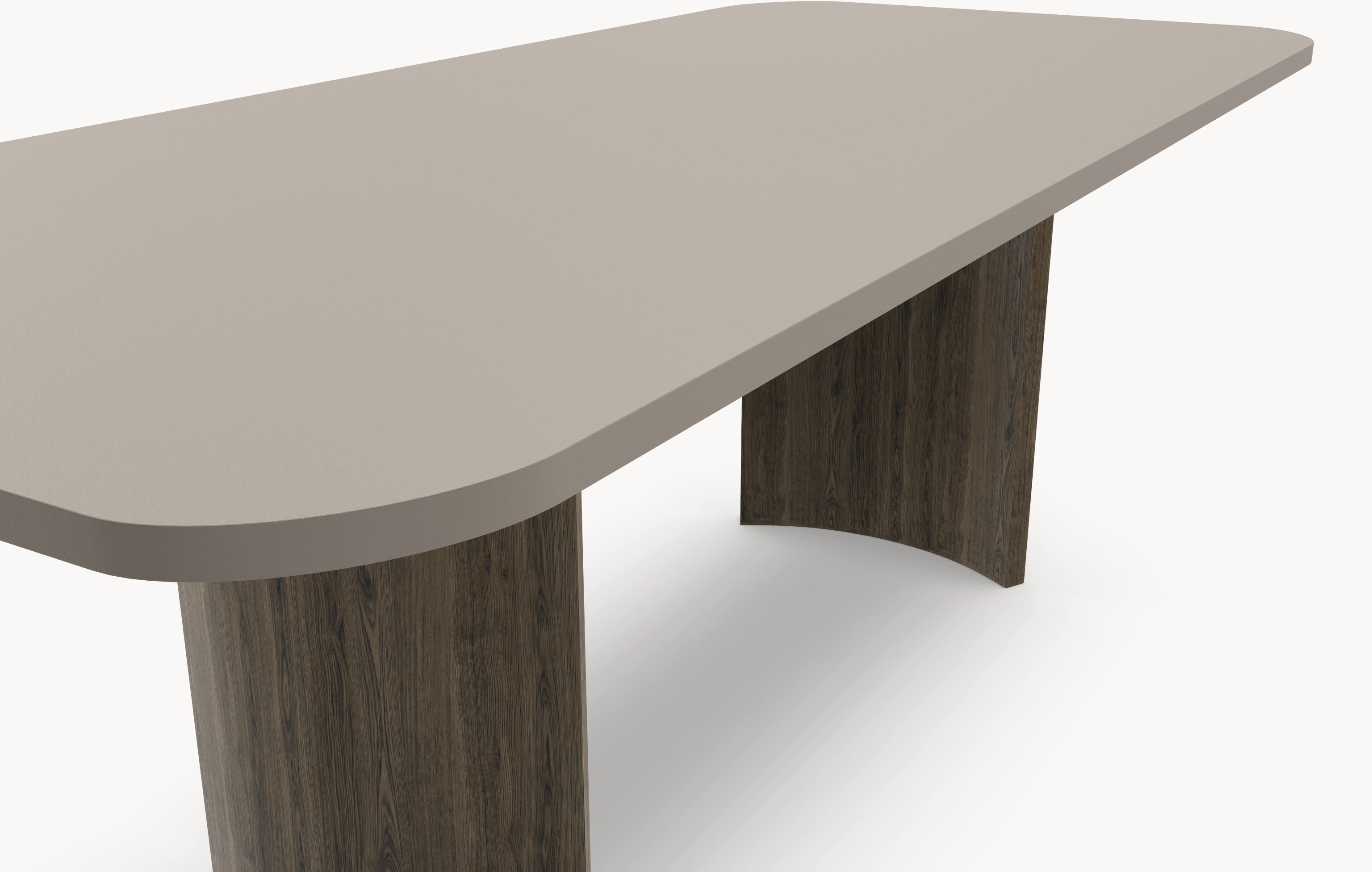 Fenix eettafel Beige Arizona- Recht afgerond - Half moon eiken - Japandi sfeerbeeld 3 - Industrial Home
