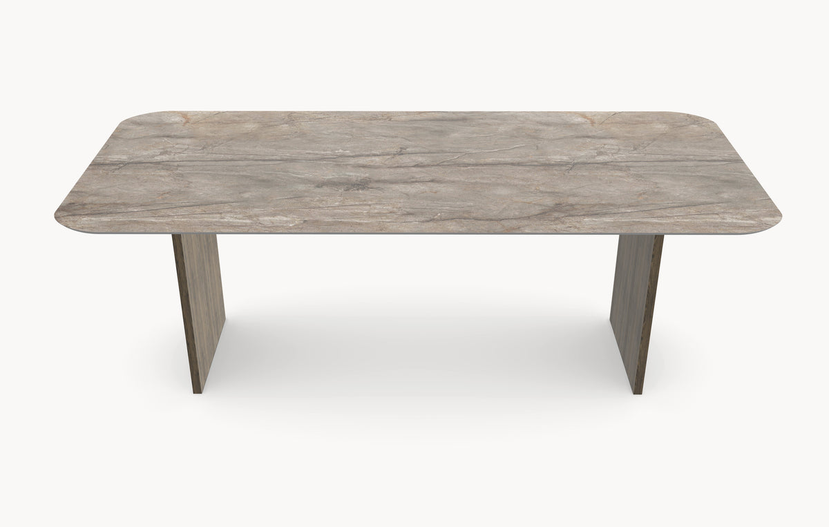 Keramische eettafel Silver Root Grey- Recht Rond - Wall eiken - Japandi sfeerbeeld 3 - Industrial Home