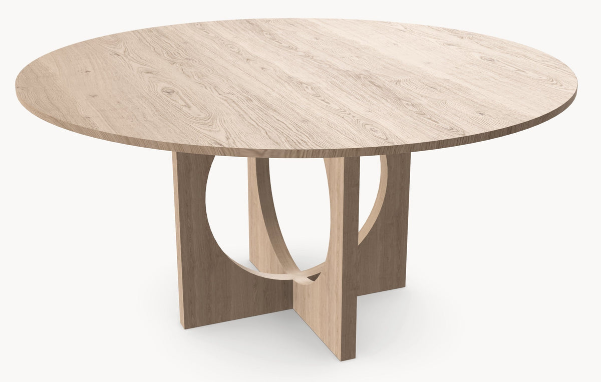 Eiken eettafel - Rond - Flux eiken - Japandi - Industrial Home