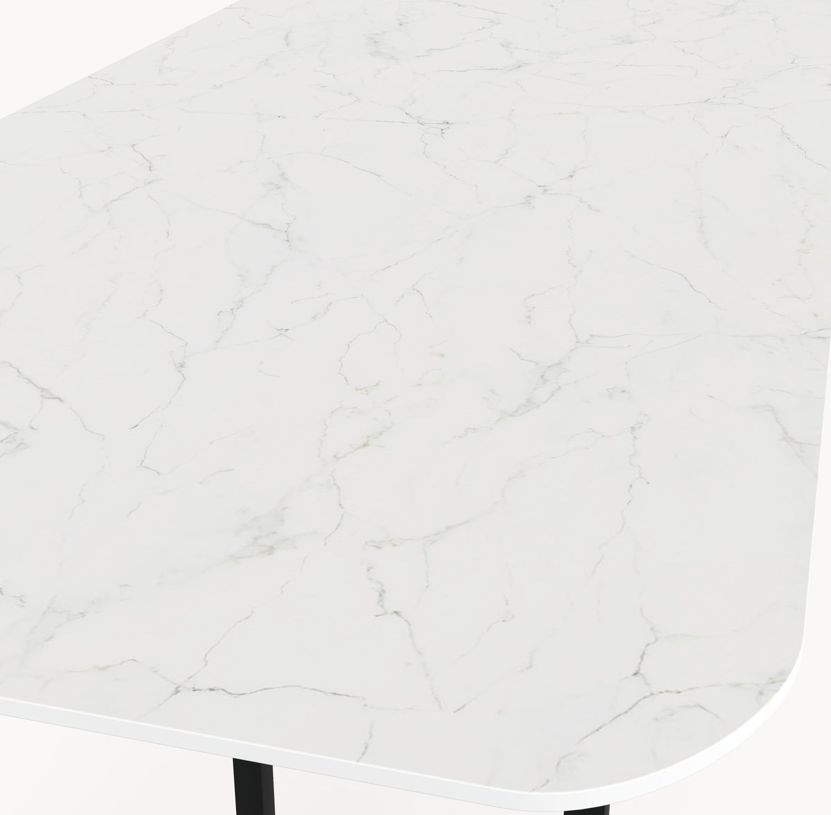Keramische tafel Calacatta Glory - Recht Rond - T onderstel sfeerbeeld 3 - Industrial Home