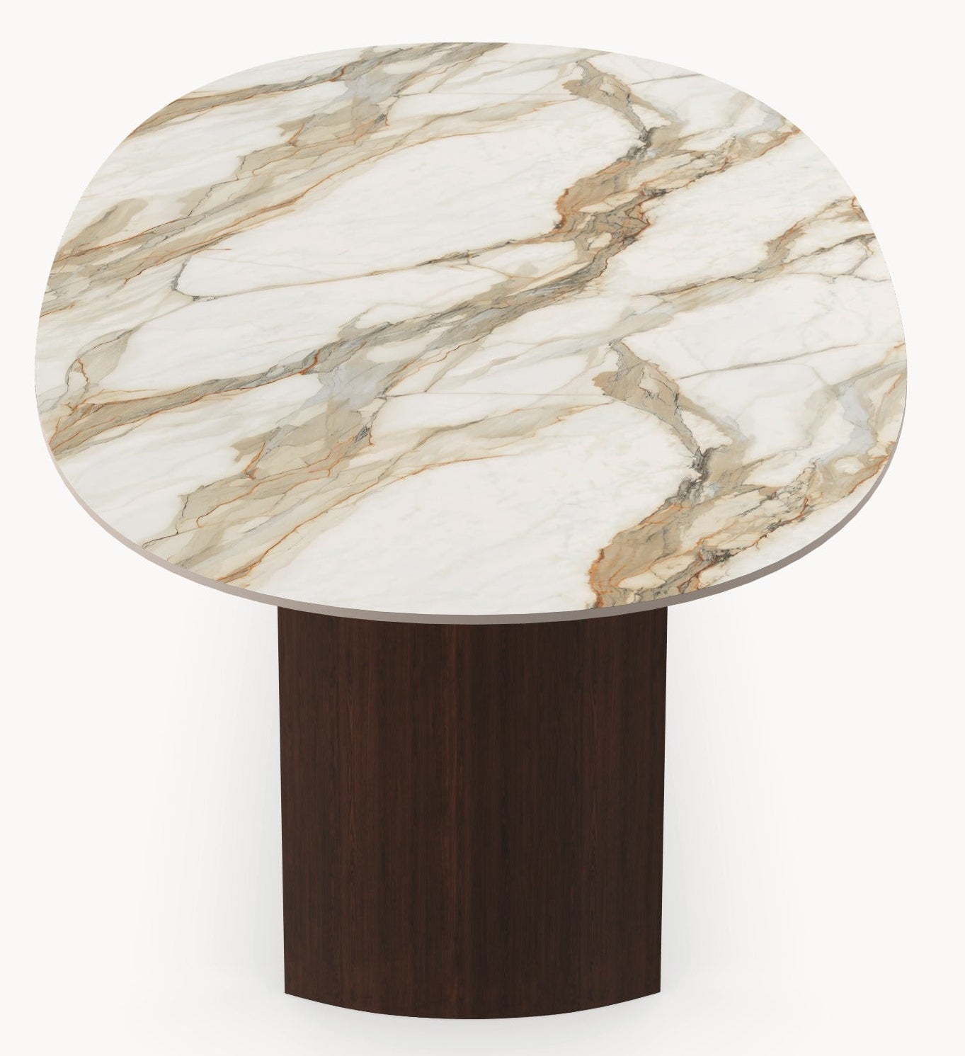 Keramische tafel Calacatta Hermitage - Deens Rond - Half Moon Eiken sfeerbeeld 7 - Industrial Home