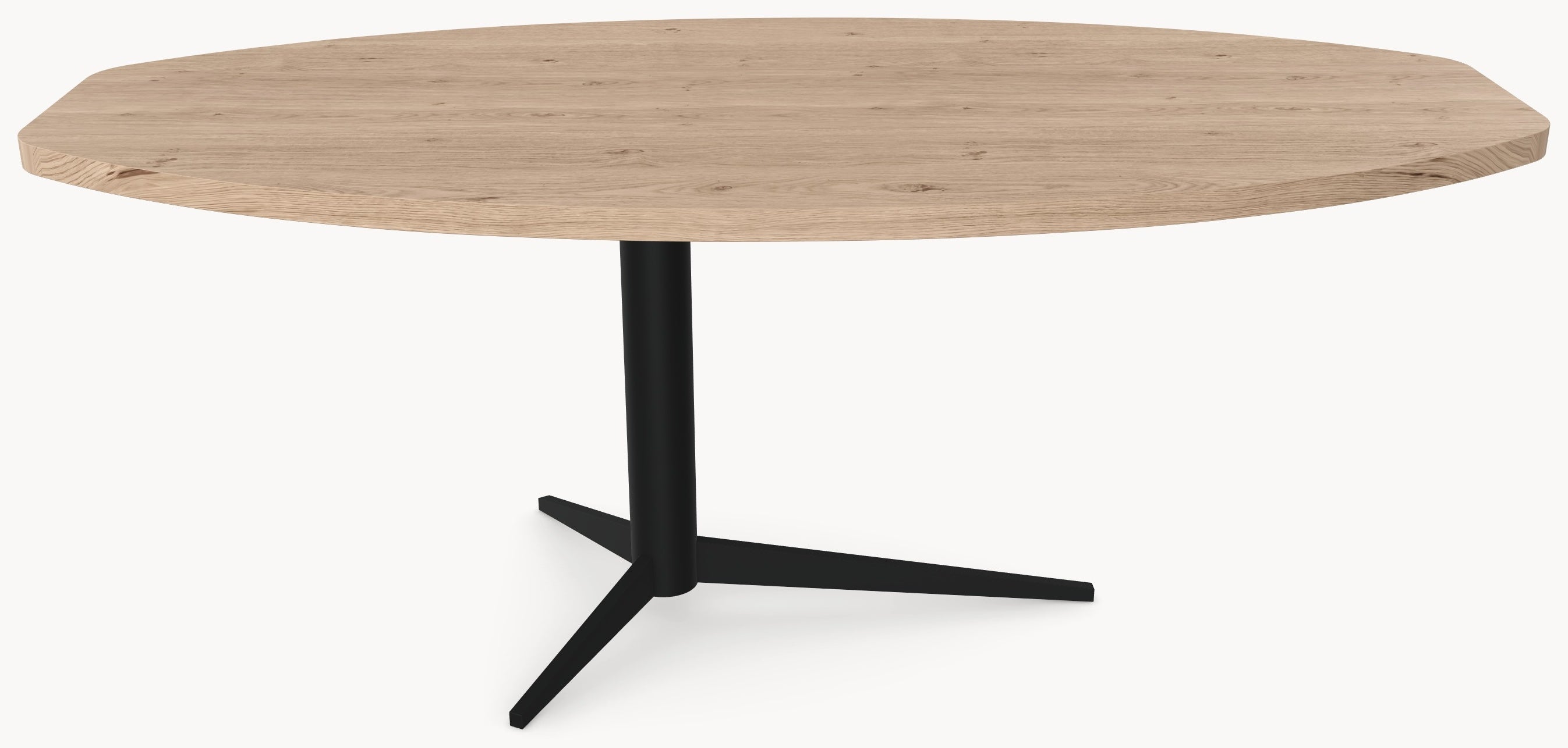 Eiken massief eettafel - Half Ovaal - Trios Metaal sfeerbeeld 2 - Industrial Home