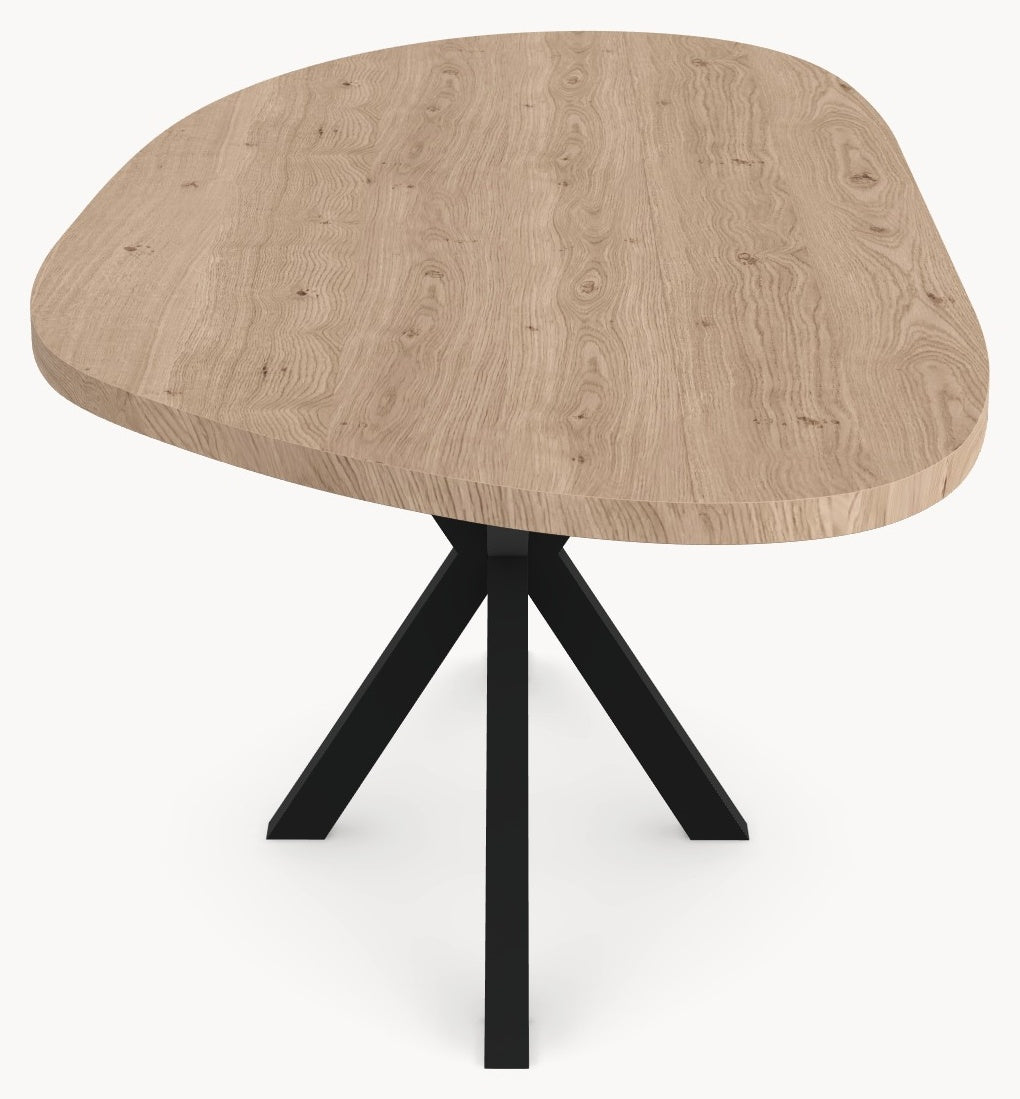 Eiken massief eettafel - Organisch - Hook Metaal sfeerbeeld 4 - Industrial Home