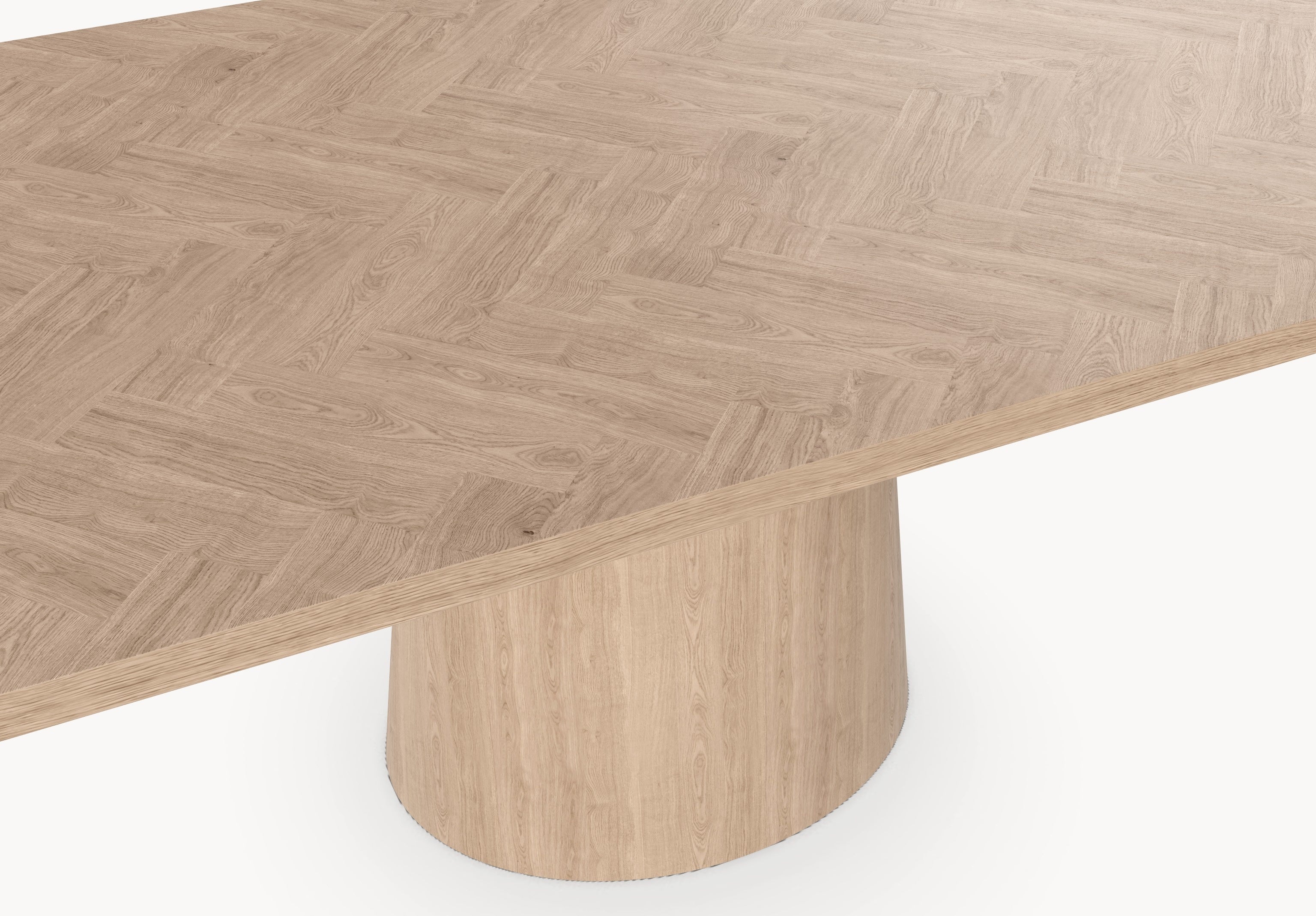 Visgraat eiken eettafel - Recht Radius - Cone eiken Eiken sfeerbeeld 5 - Industrial Home