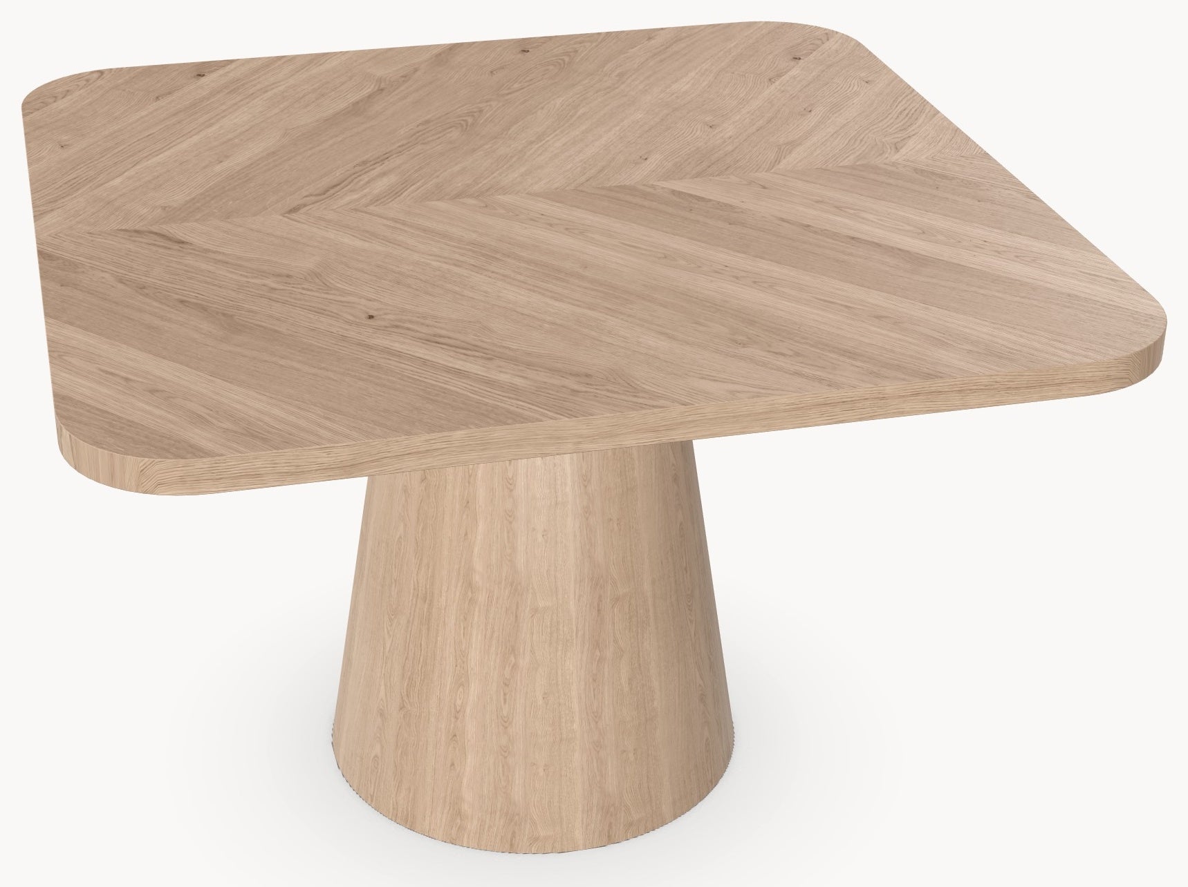 Visgraat eiken eettafel - Vierkant - Cone Eiken sfeerbeeld 4 - Industrial Home