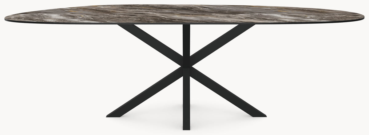 Keramiek eettafel Orobico Luxe - Organisch B - Matrix Metaal - detail foto 4 | Industrial Home
