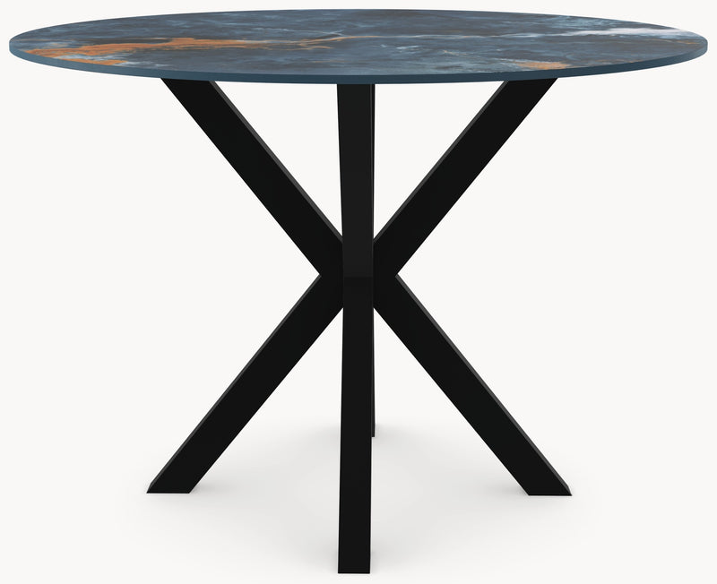 Keramiek Ocean Blue eettafel - Rond - Matrix onderstel - detail foto 2 | Industrial Home