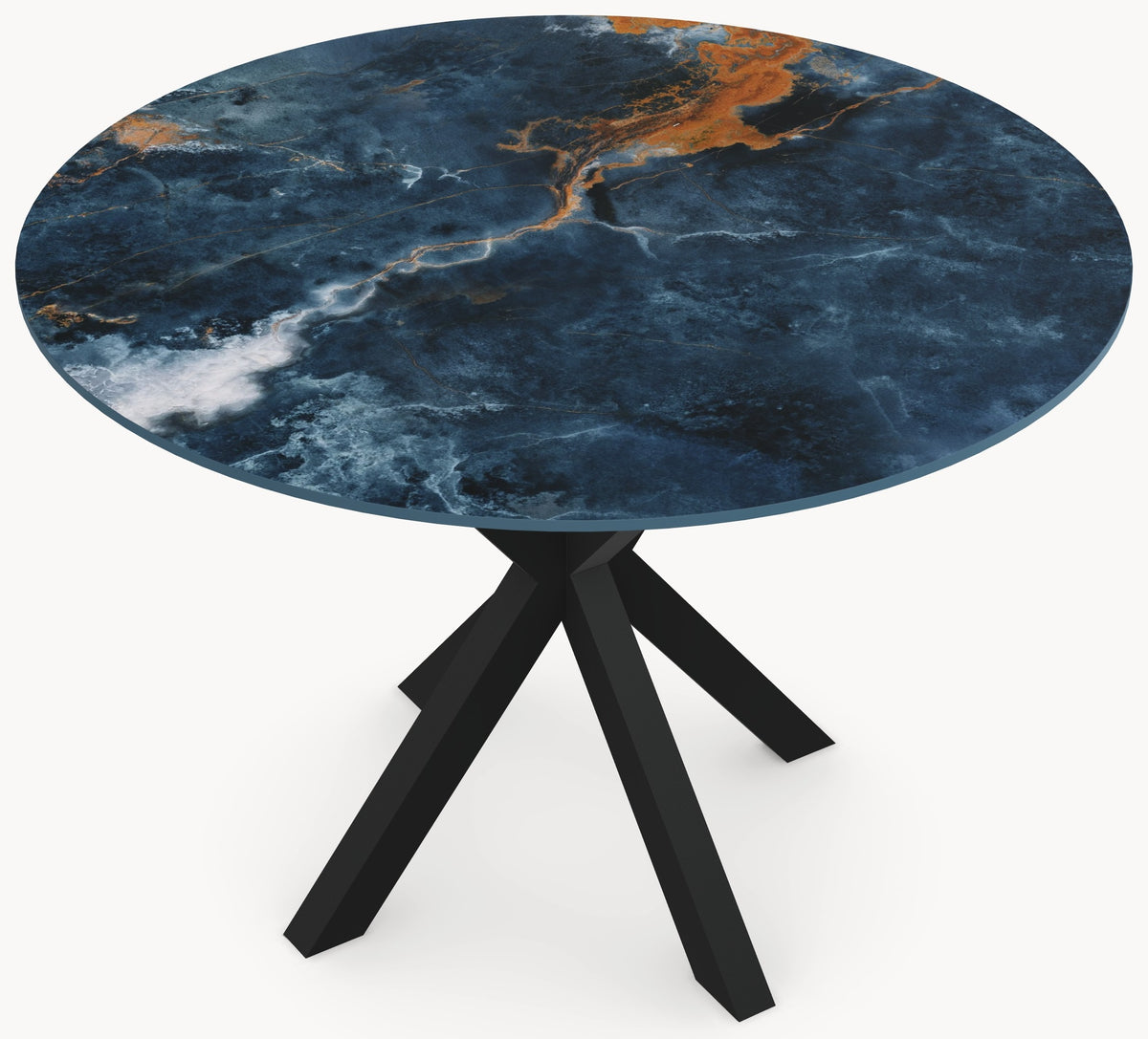 Keramiek Ocean Blue eettafel - Rond - Matrix onderstel - detail foto 3 | Industrial Home