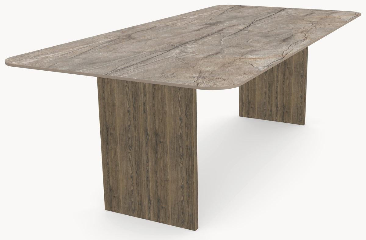 Keramische eettafel Silver Root Grey- Recht Rond - Wall eiken - Japandi - detail foto 3 | Industrial Home