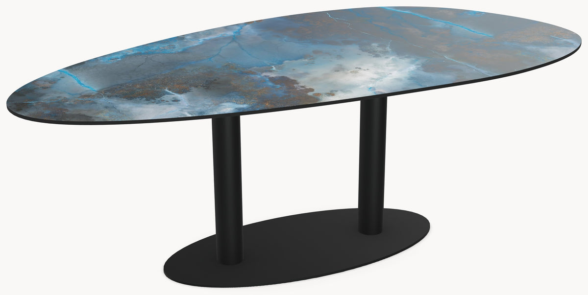 Keramiek eettafel Thunderstorm - Kiezel A - Sol double — afbeelding 4 | Industrial Home