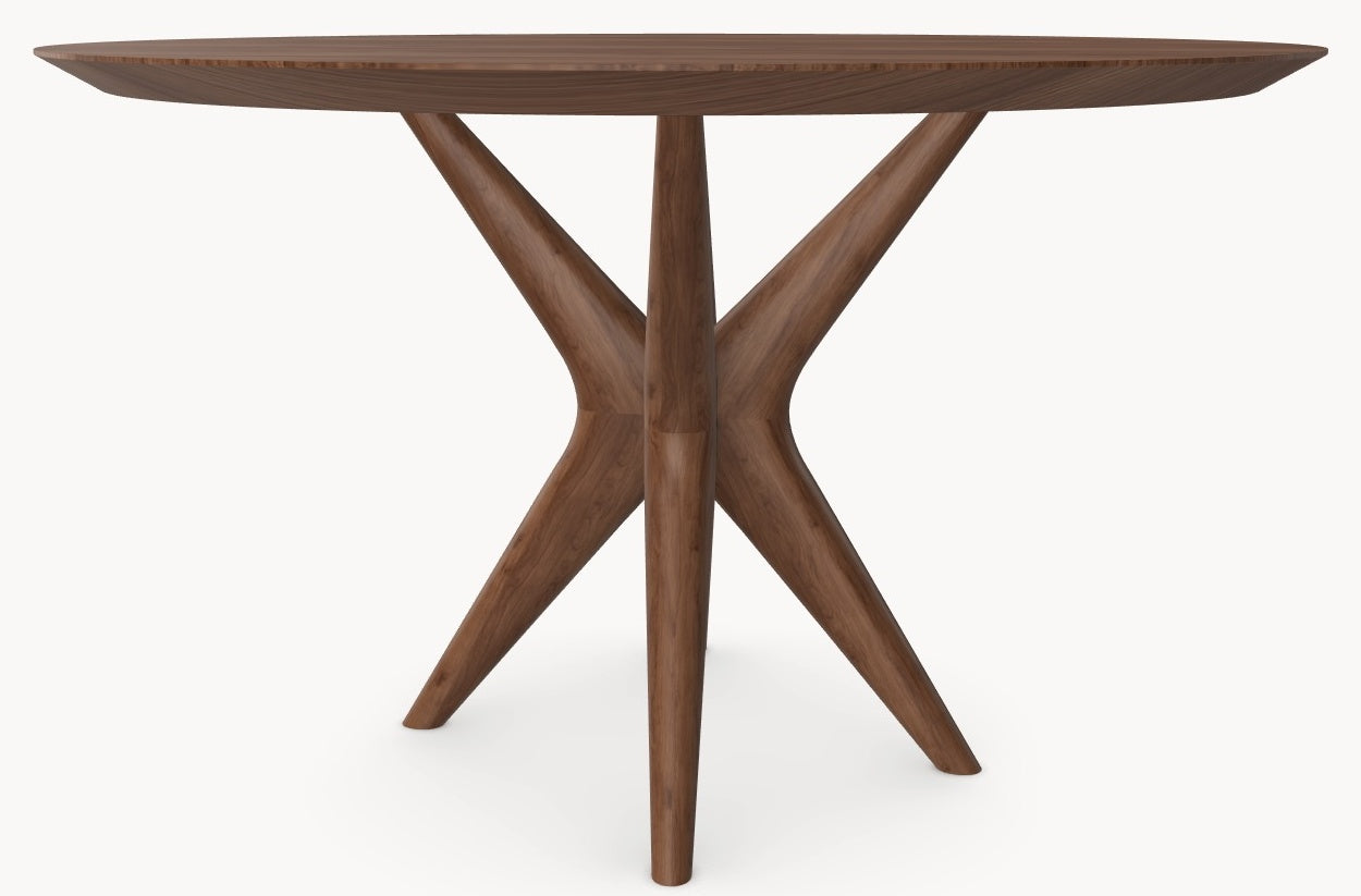 Walnoot eettafel - Rond - Nica walnoot — sfeerimpressie