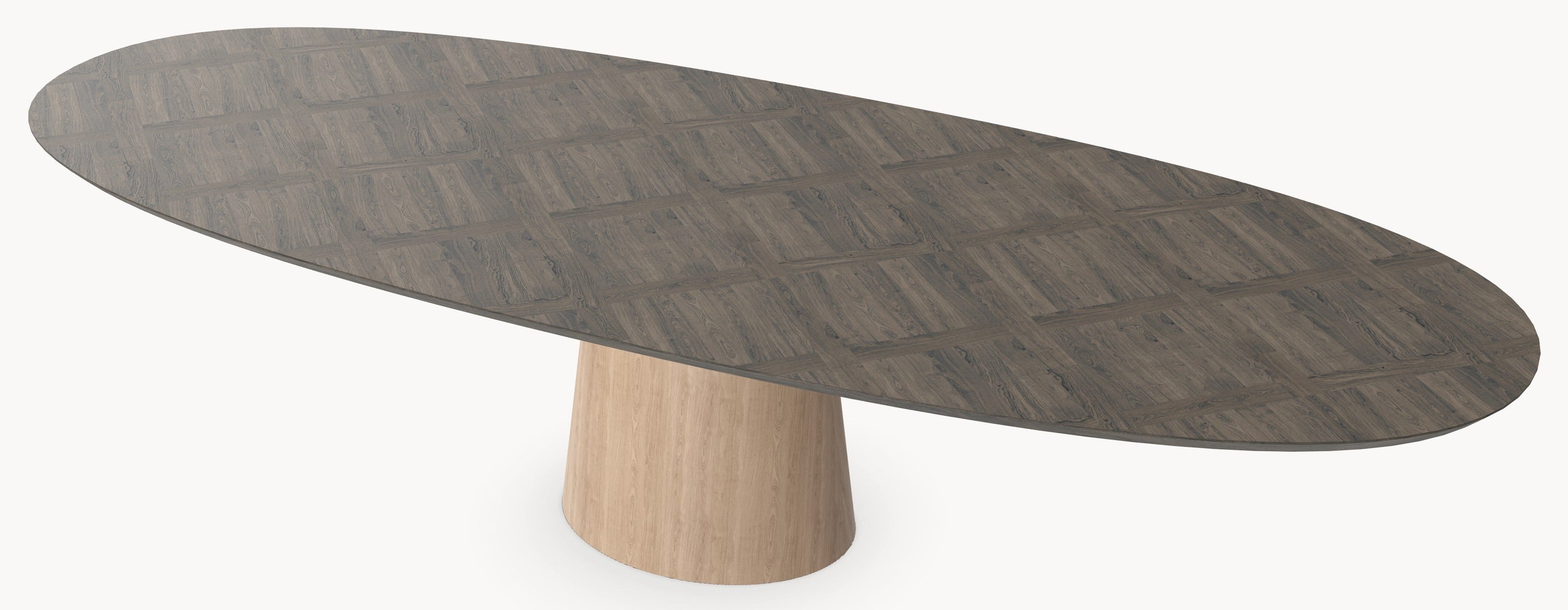 Eiken massief visgraat eettafel - Deens - Cone