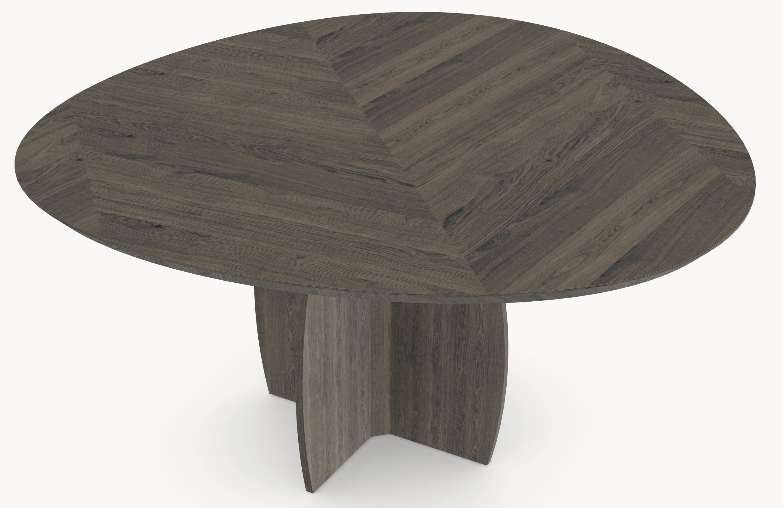Eiken massief eettafel - Organisch Rond - Tullip 4 sfeerbeeld 3 - Industrial Home