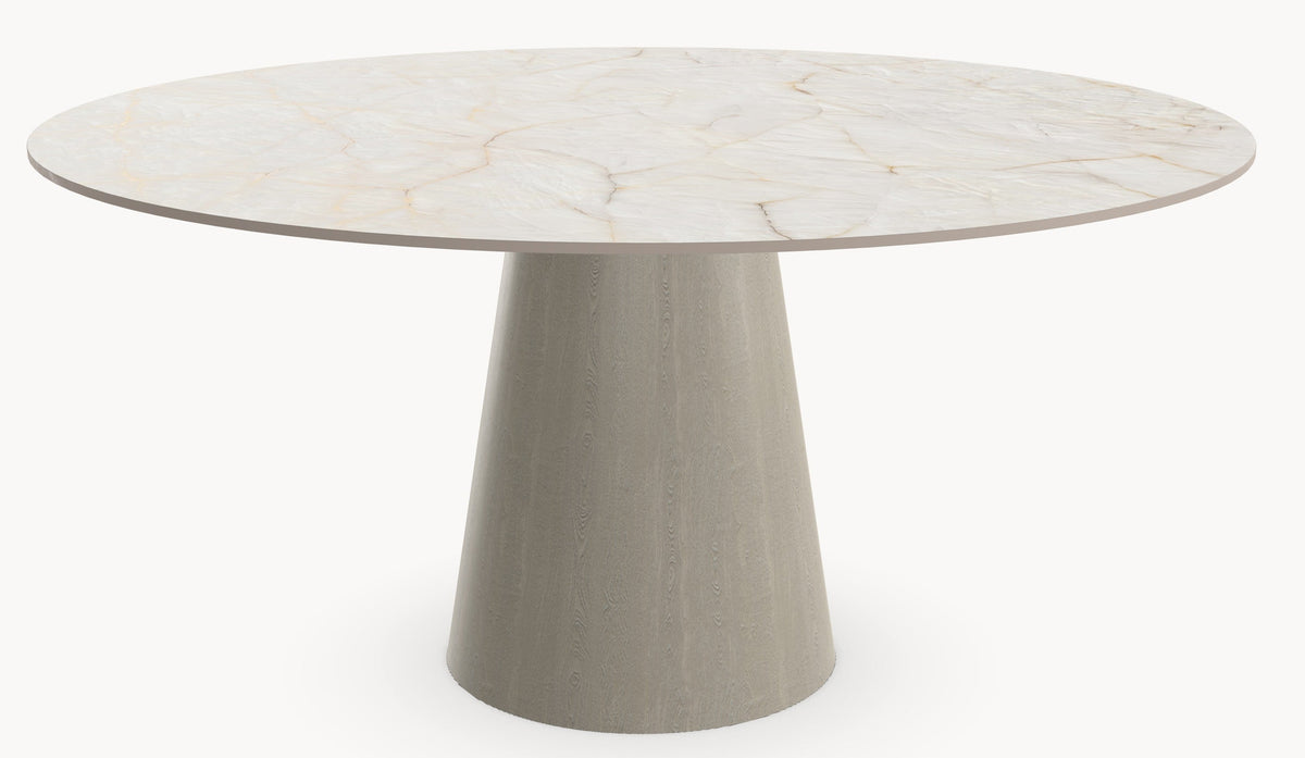 Keramiek Chrystal Clear eettafel - Rond - Cone eiken sfeerbeeld 3 - Industrial Home