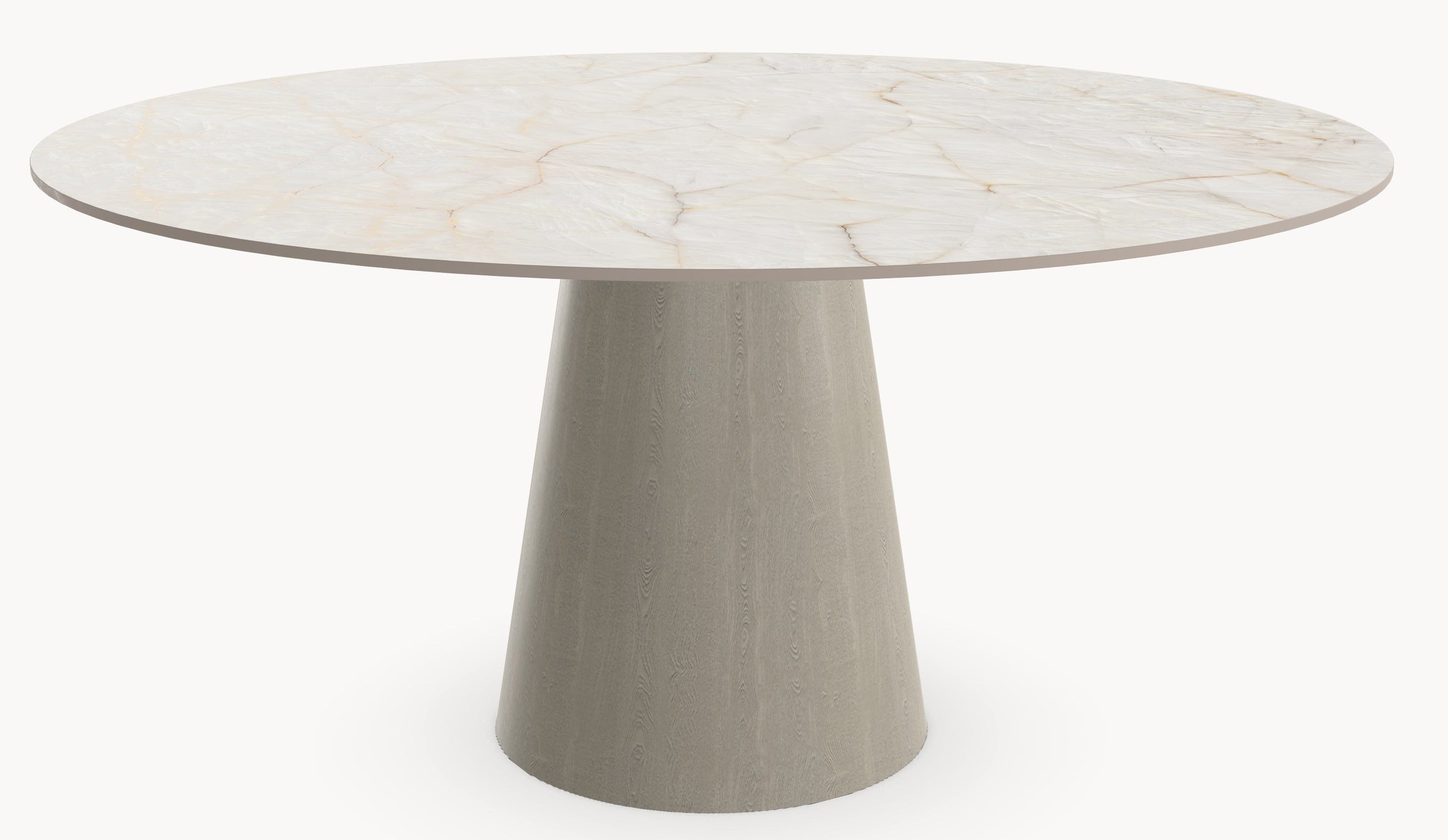 Keramiek Chrystal Clear eettafel - Rond - Cone eiken sfeerbeeld 3 - Industrial Home