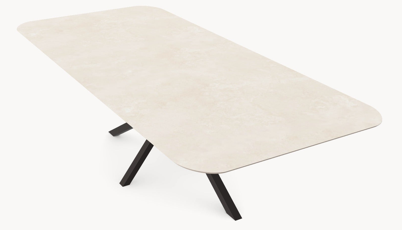 Keramiek Chianca Di Ostuni eettafel - Recht Radius - Matrix Twist (kan ook als tuintafel dienen) sfeerbeeld 5 - Industrial Home