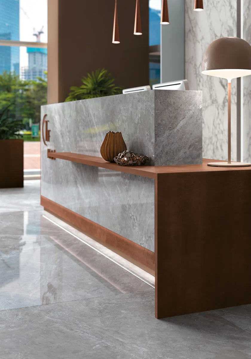 Keramische tafel Tundra Select - Kiezel B - Trios sfeerbeeld 7 - Industrial Home
