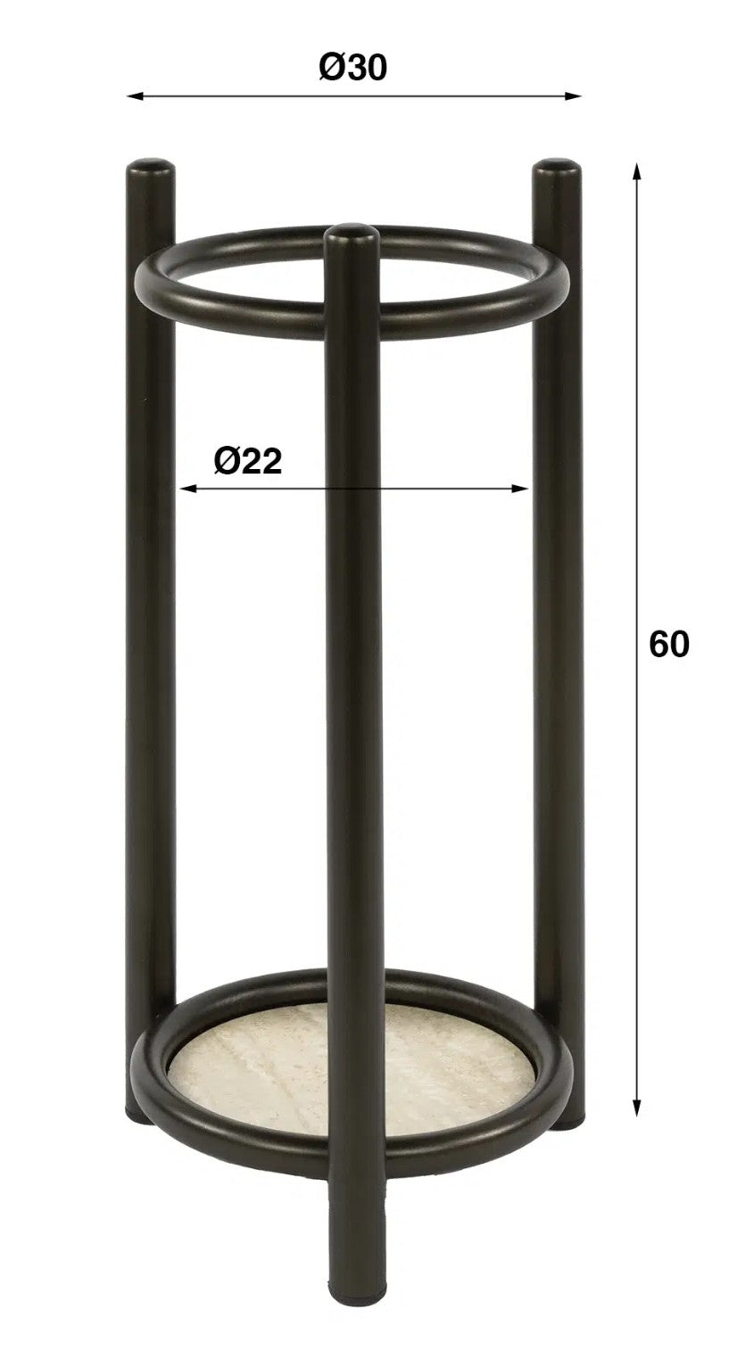 Paraplubak Luno rond / Drift brown sfeerbeeld 3 - Industrial Home