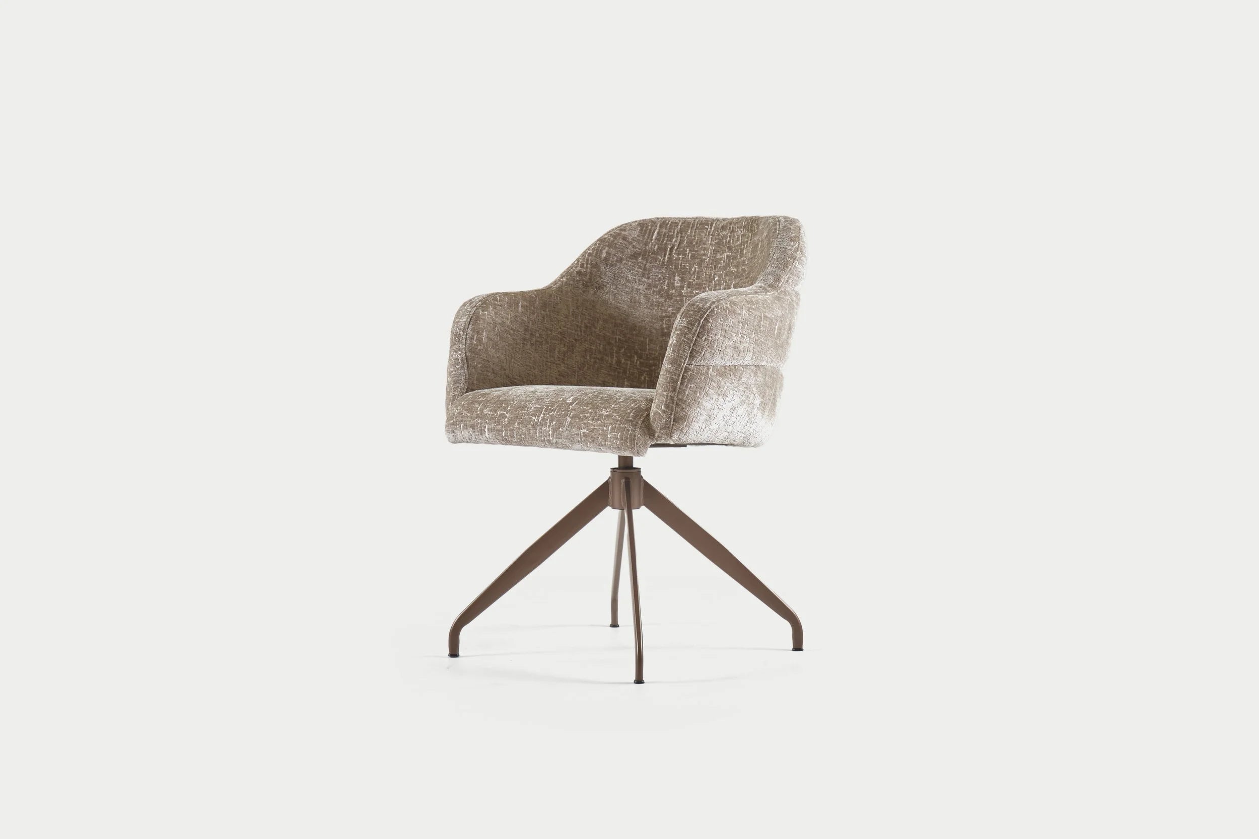Forgia / Comfortabele Draaibare Eetkamerstoel met Stoffering