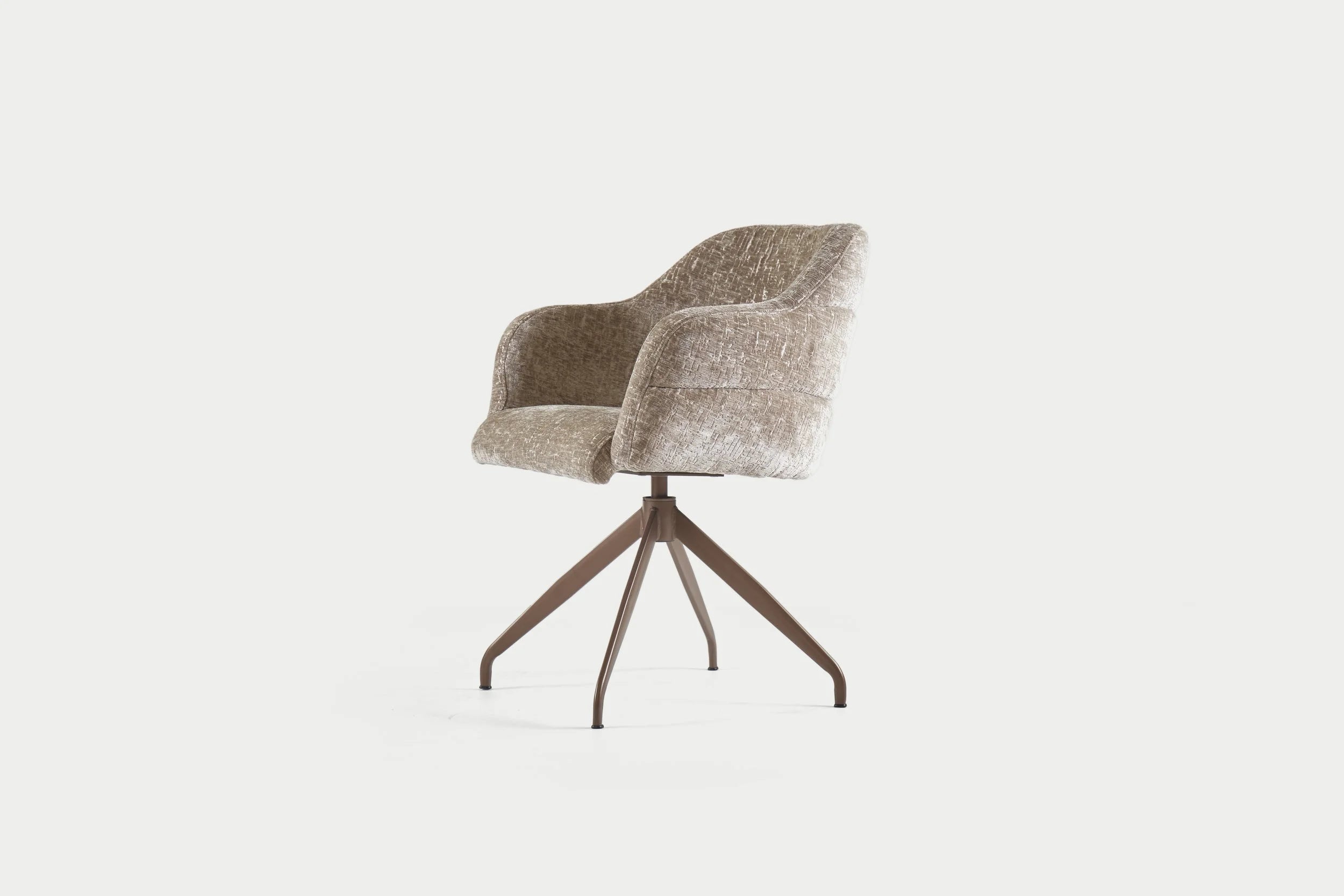 Forgia / Comfortabele Draaibare Eetkamerstoel met Stoffering