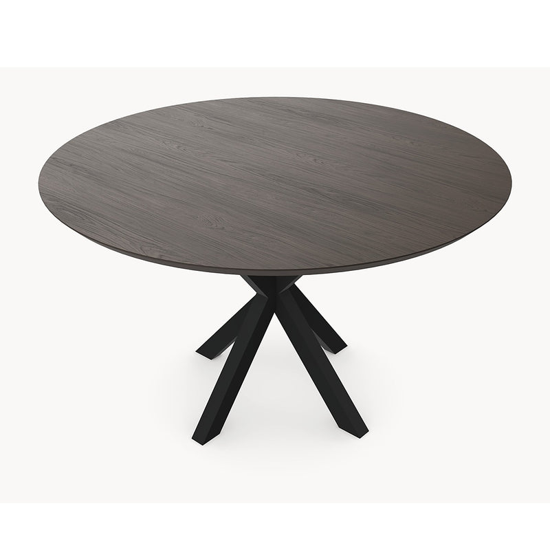 Melamine eettafel Casella Oak Chestnut Brown - Rond - Matrix metaal — afbeelding 2 | Industrial Home
