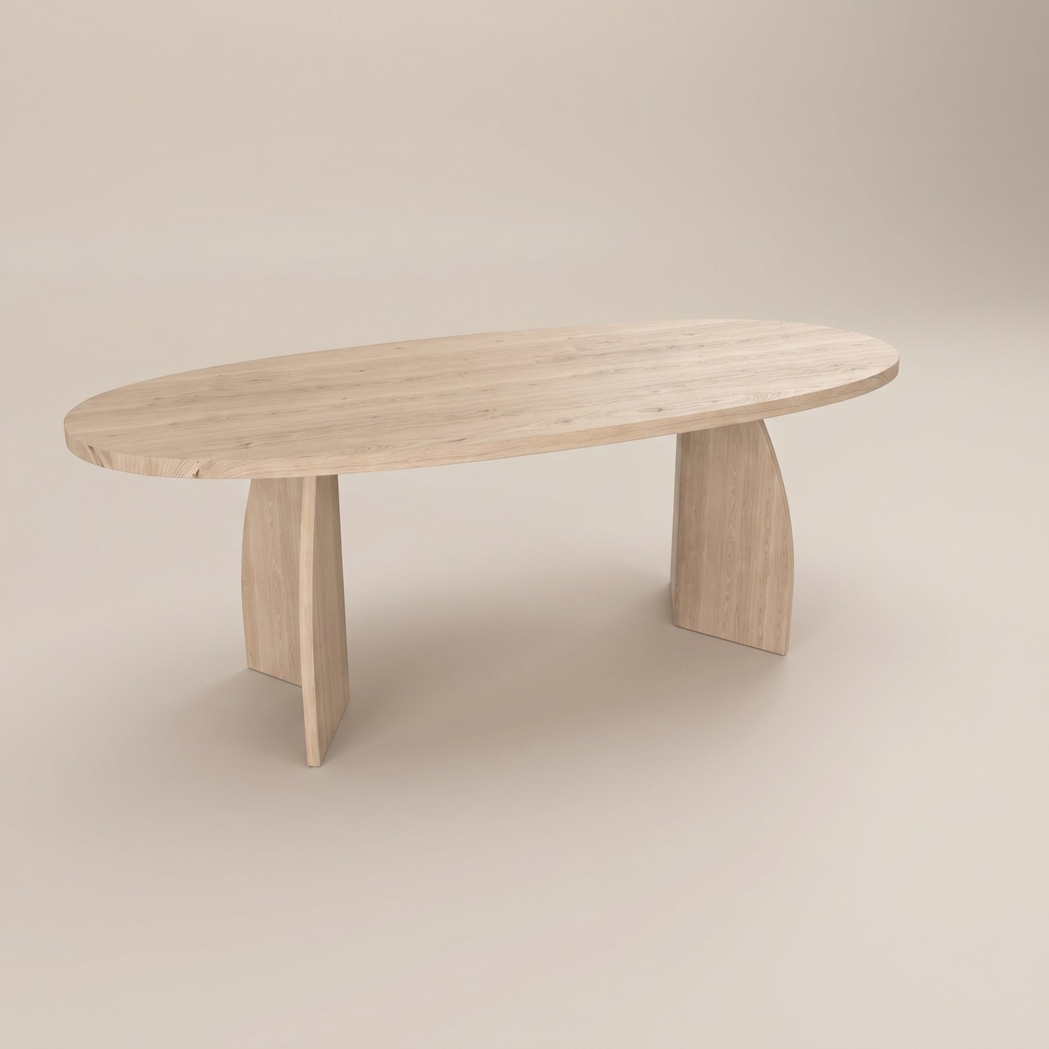 Eiken massief eettafel - Deens Rond - V eiken