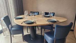 Eiken eettafel - Kiezel A - Sol metaal - foto 8