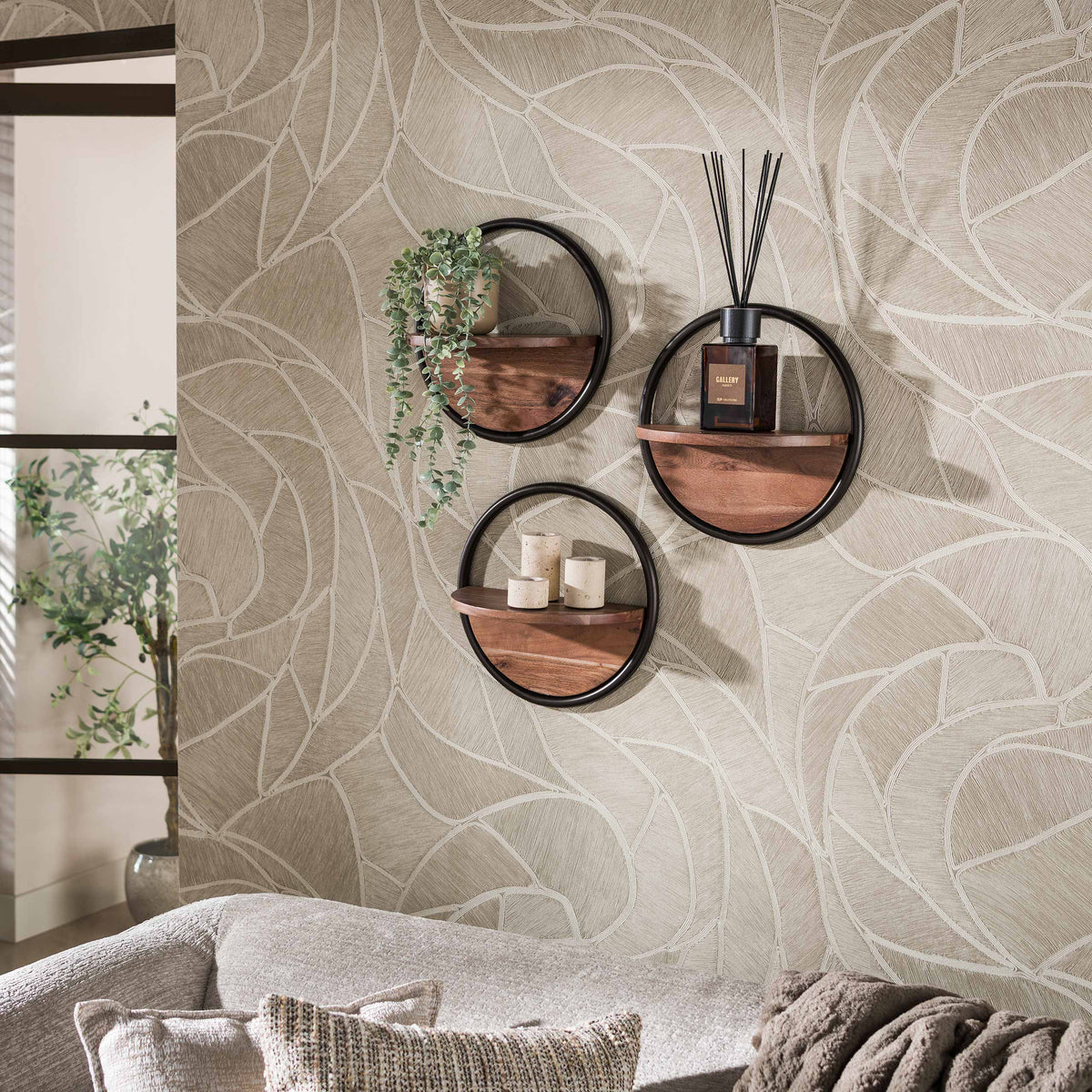 Wall shelf Round set/3