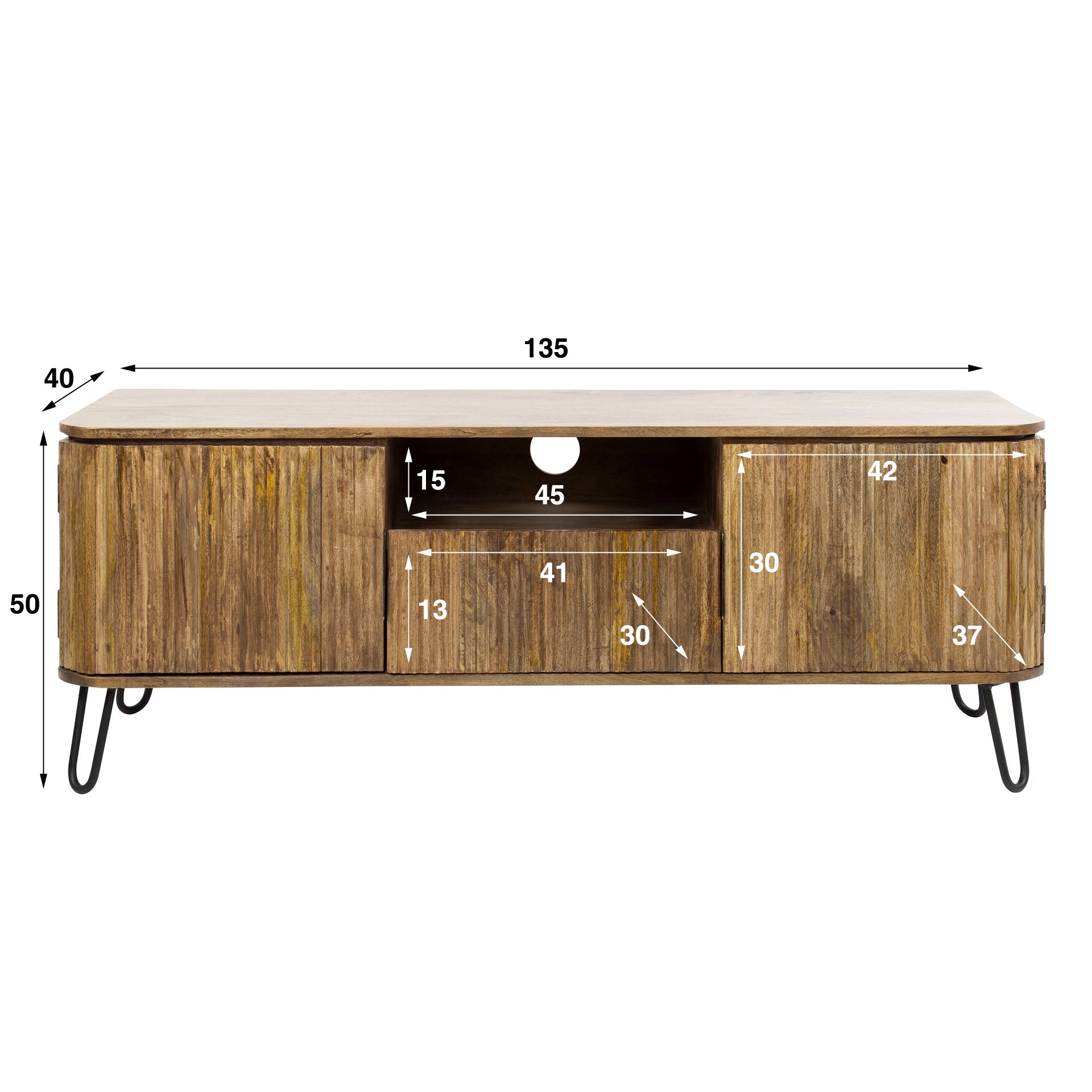 TV-meubel Wave 1L+2D