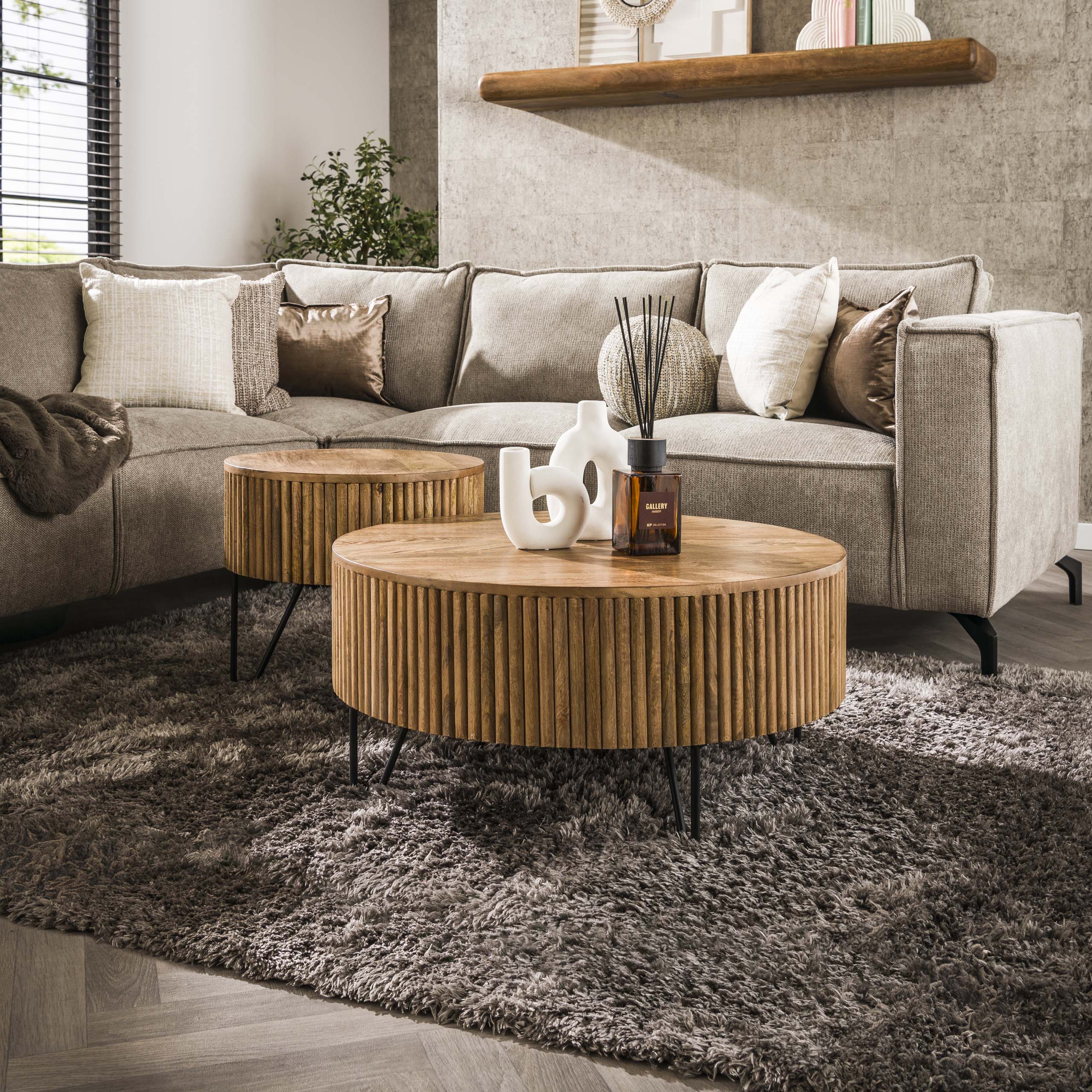 Salontafel Wave rond set/2
