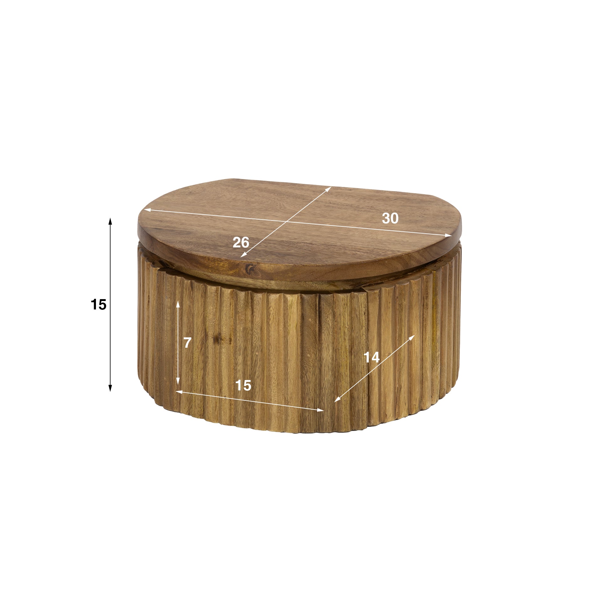 Nachtkastje Wave XS rond zwevend 1L