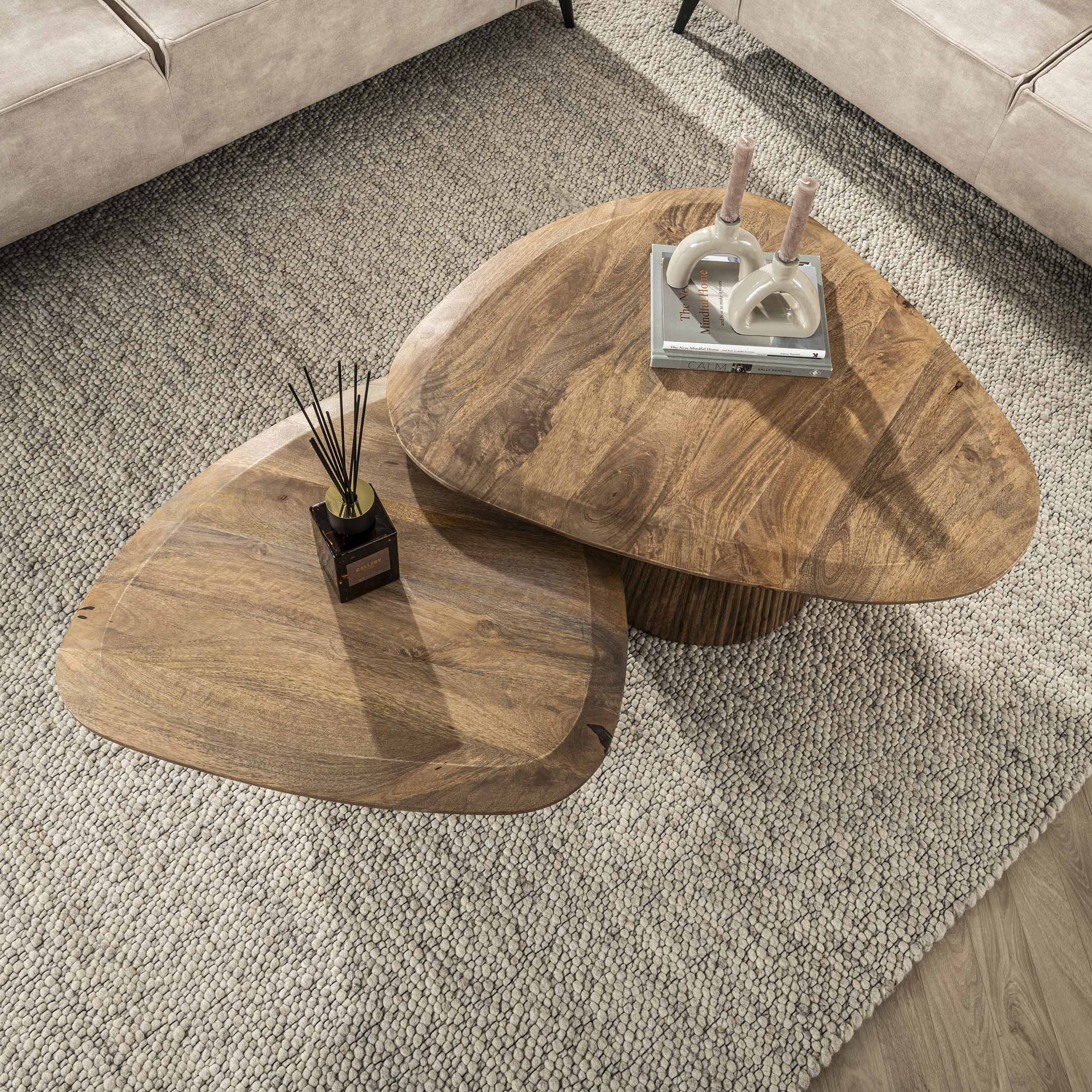 Salontafel Wave driehoekig set/2