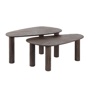 Salontafel Maya Teak organisch set/2