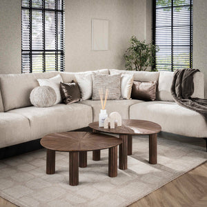 Salontafel Maya Teak driehoekig set/2
