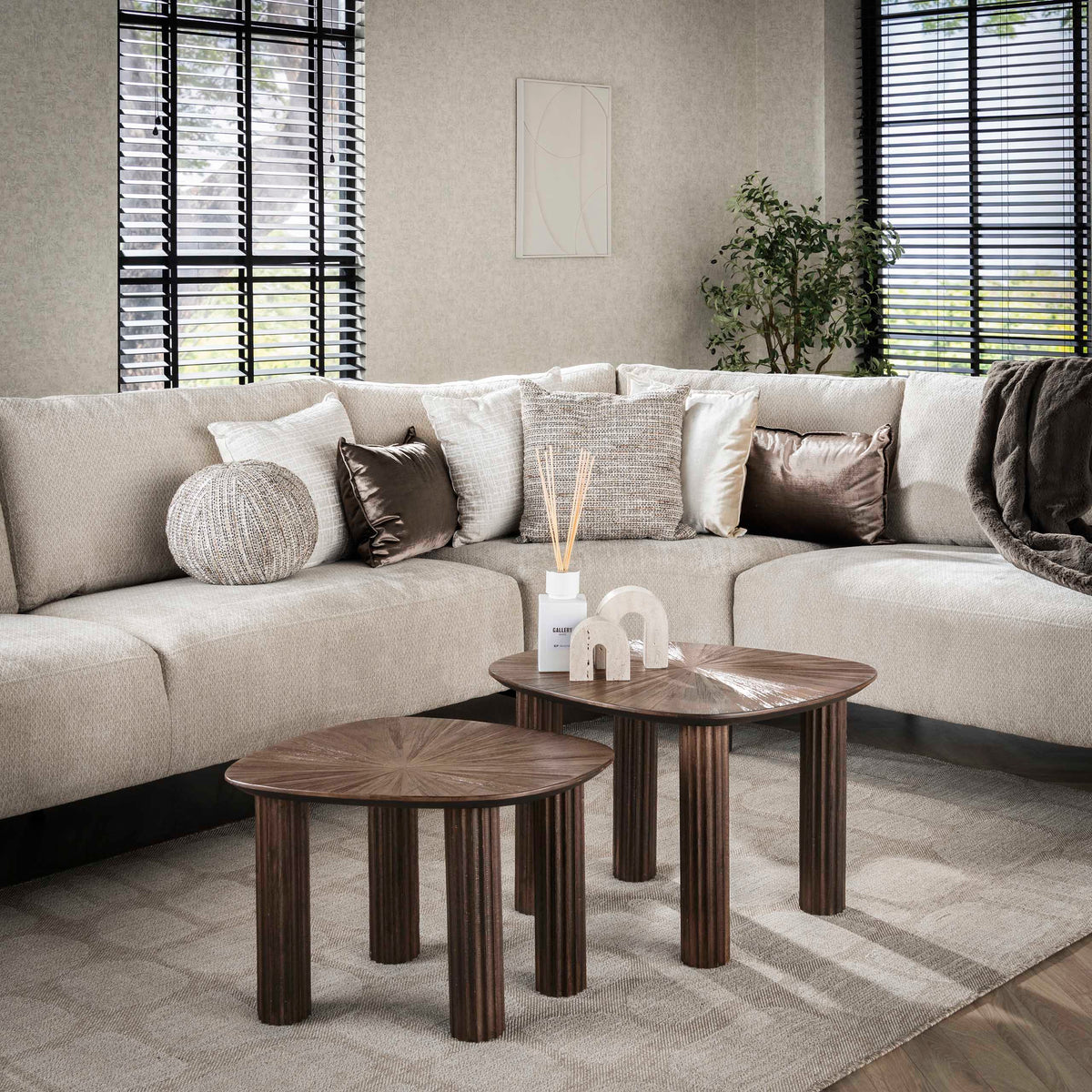 Salontafel Maya Teak vierhoekig set/2