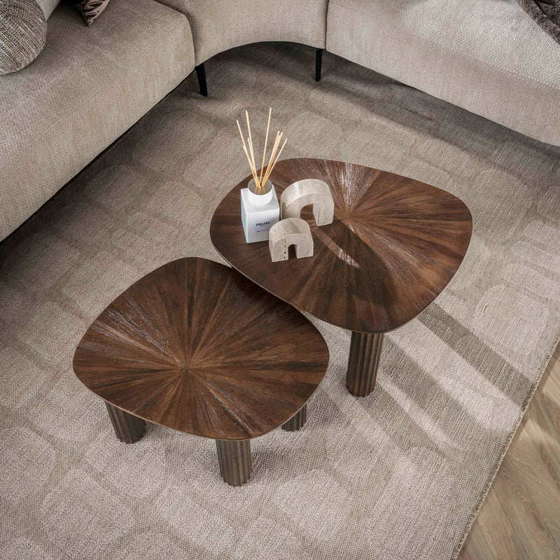 Salontafel Maya Teak vierhoekig set/2