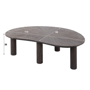 Salontafel Maya Teak niervormig 110