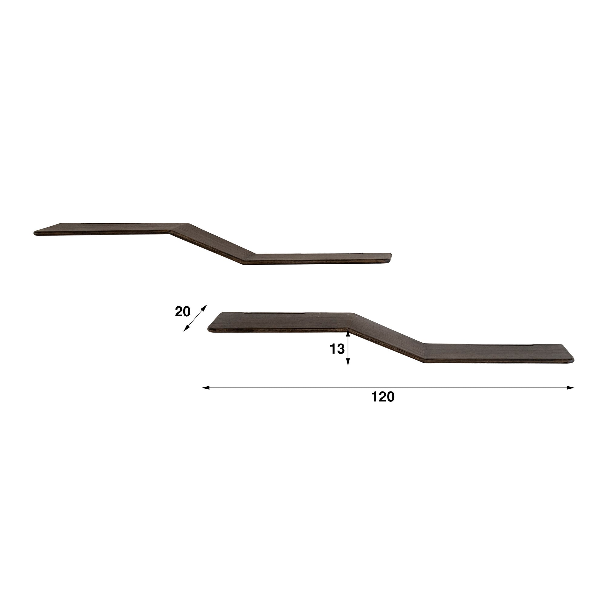 Wandplank Maya Teak S-shape set/2 - foto 3