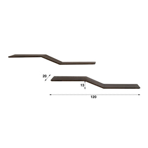Wandplank Maya Teak S-shape set/2 - foto 3