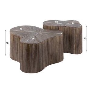 Salontafel Maya Teak shamrock set/2